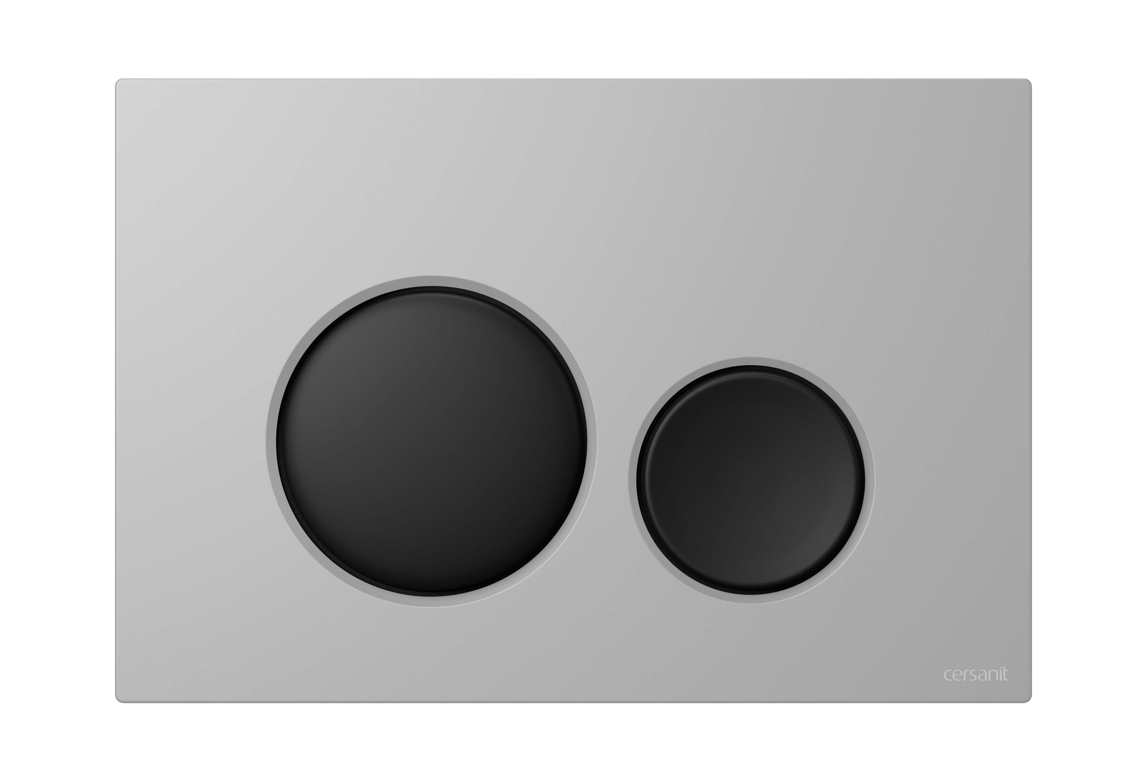 Cersanit Luna splachovací tlačítko pro WC matný chrom-černá K97-0564