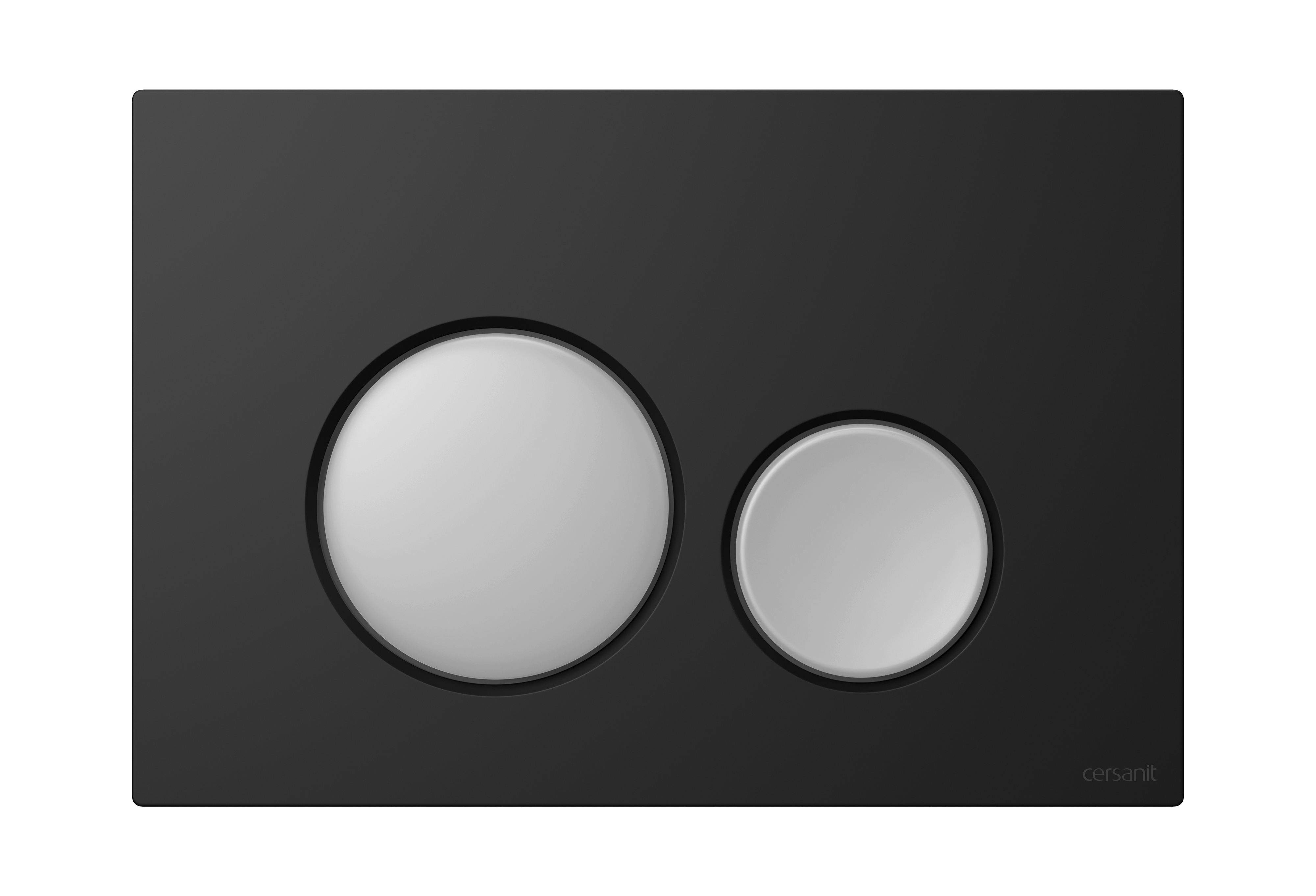 Cersanit Luna splachovací tlačítko pro WC matný chrom-černá K97-0408