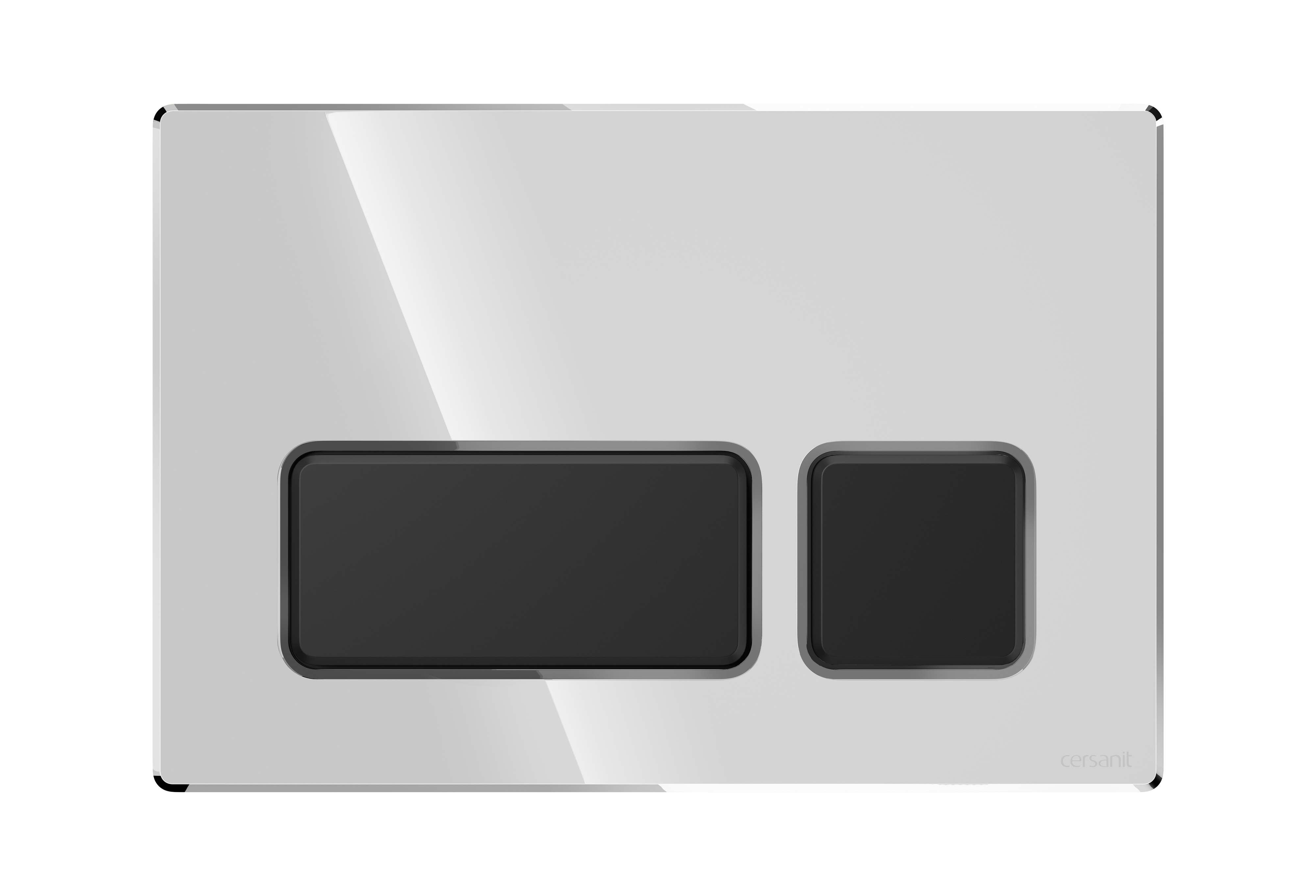 Cersanit Block splachovací tlačítko pro WC lesklý chrom-černá K97-0565