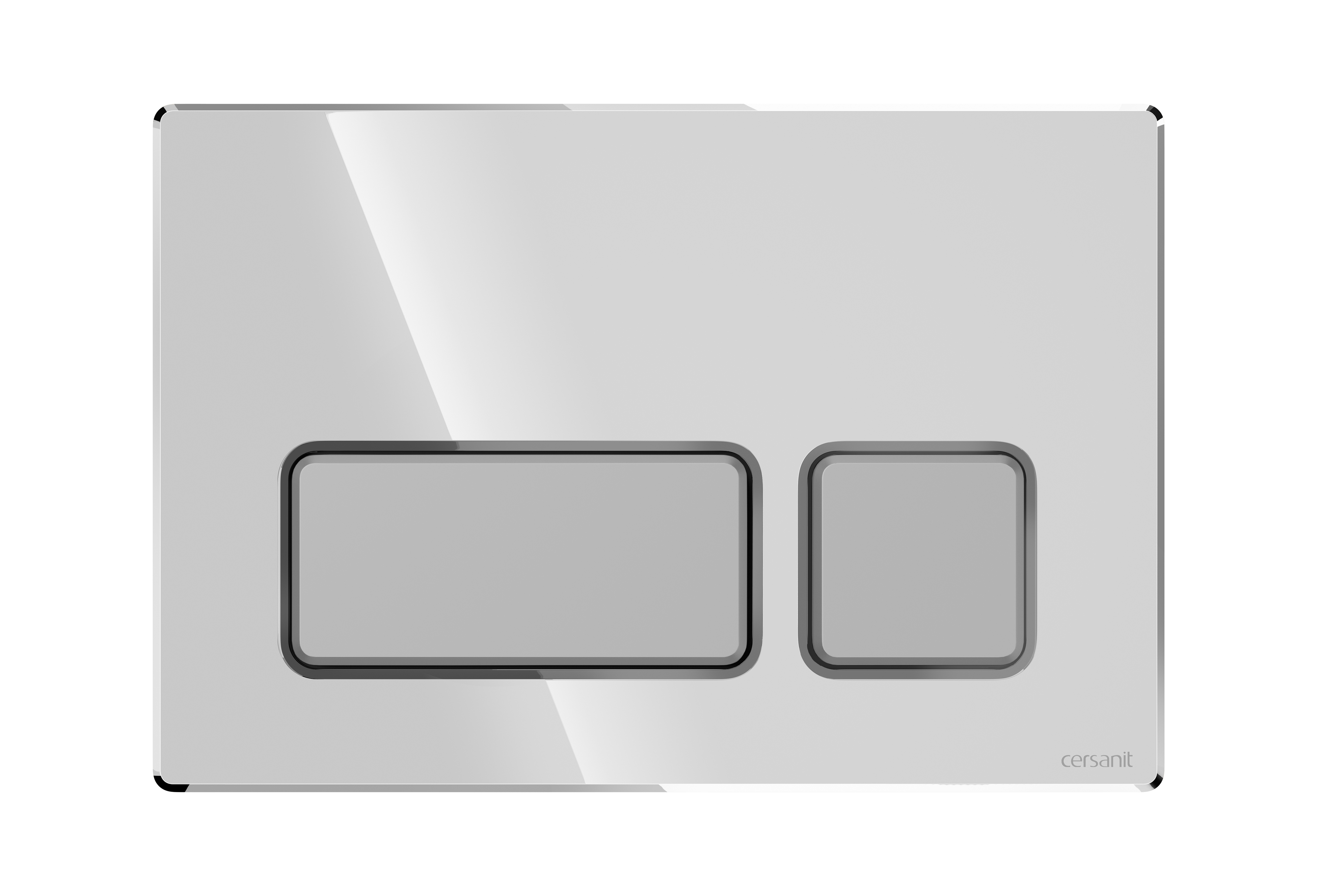 Cersanit Block splachovací tlačítko pro WC lesklý chrom-matný chrom K97-0560