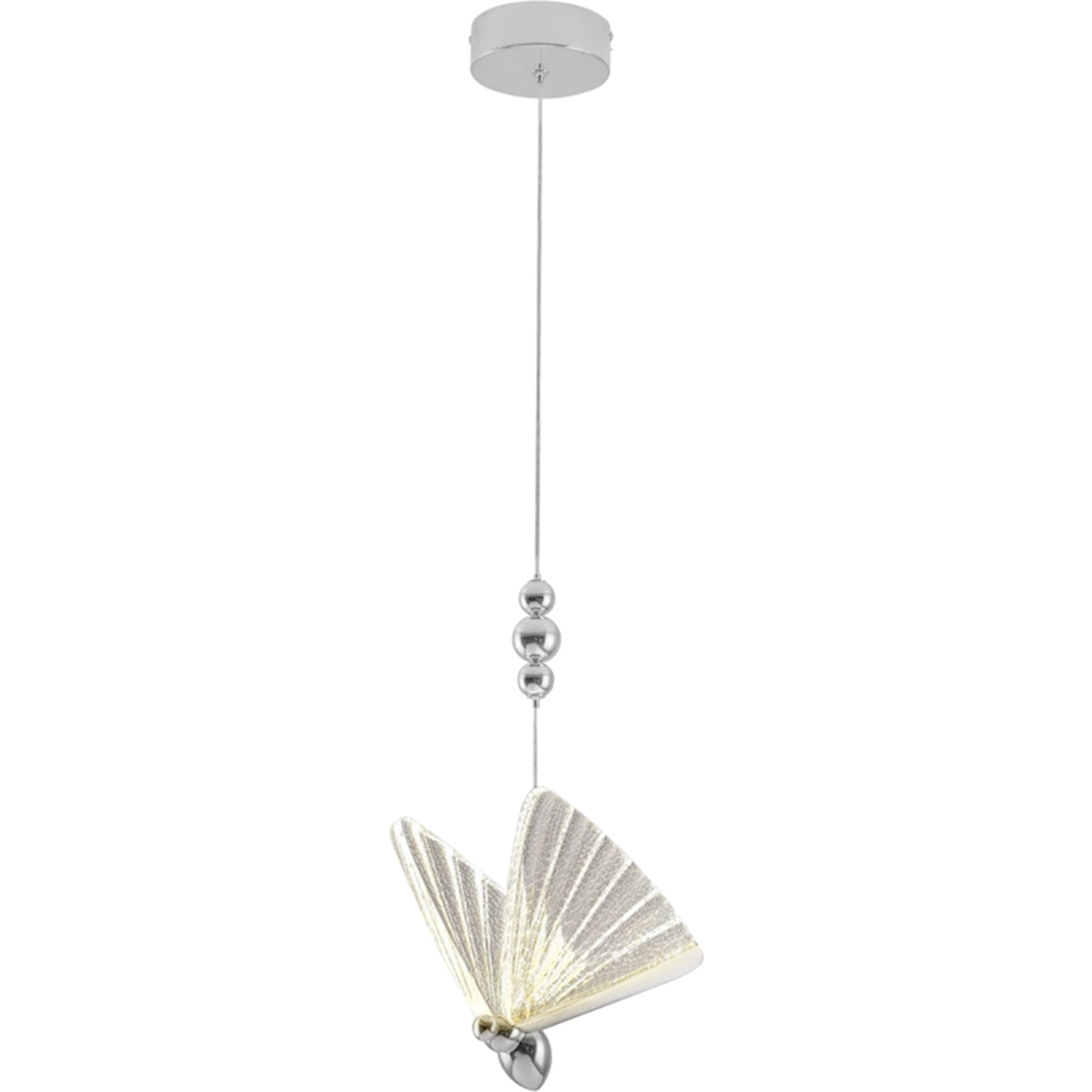 Light Prestige Mariposa závěsné svítidlo 1x8 W chrom LP17151PCH