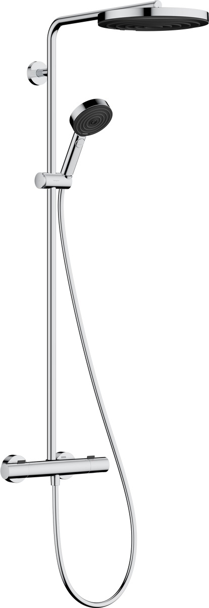 Hansgrohe Pulsify S sprchová sada na stěnu s termostatem s dešťovou sprchou chrom 24236000