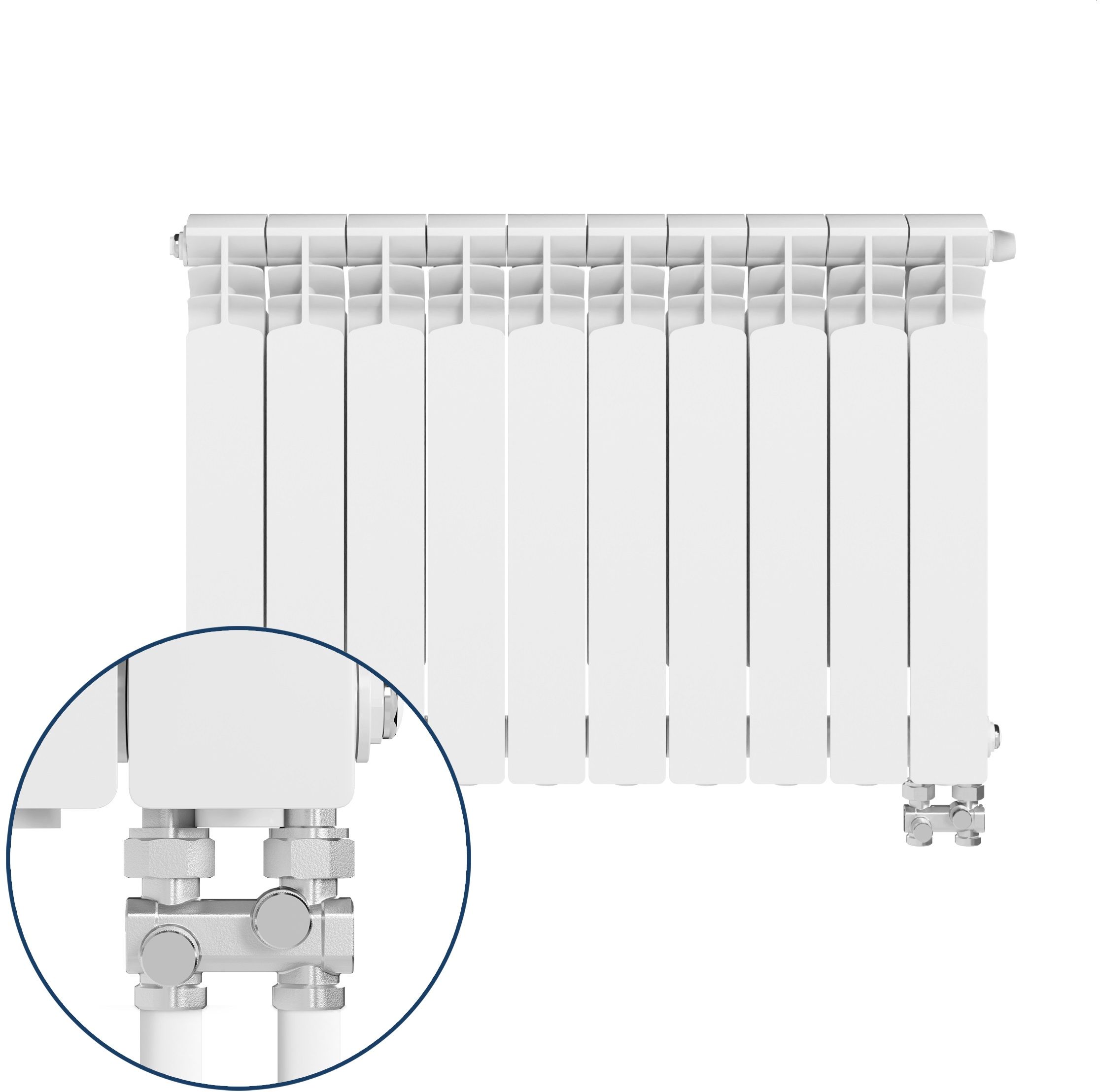 KFA Armatura G500F pokojový radiátor 57.2x80.5 cm podłączenie spodní bílá 789-102-44
