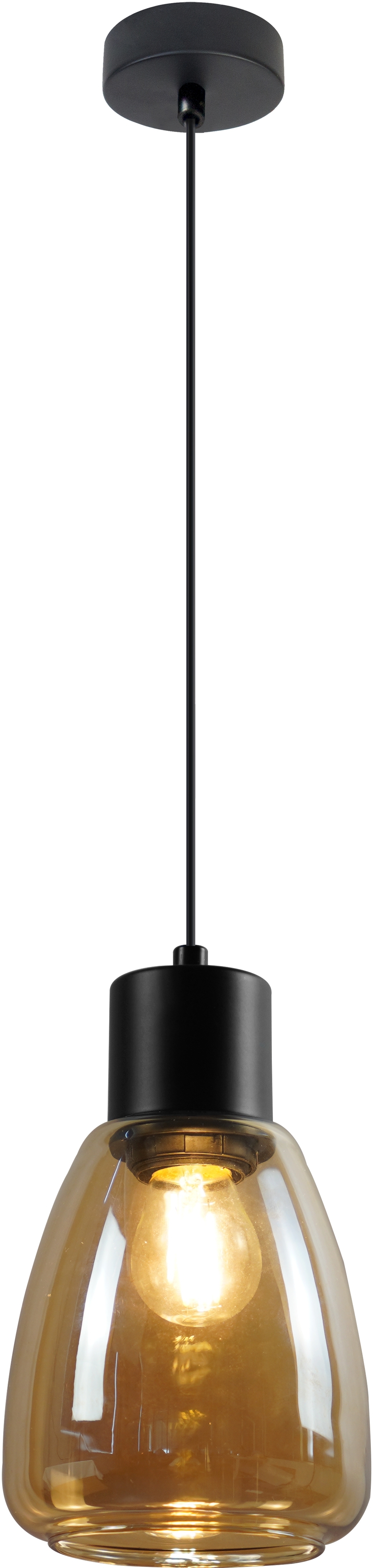 Candellux Moldo závěsné svítidlo 1x40 W jantarová 31-35073