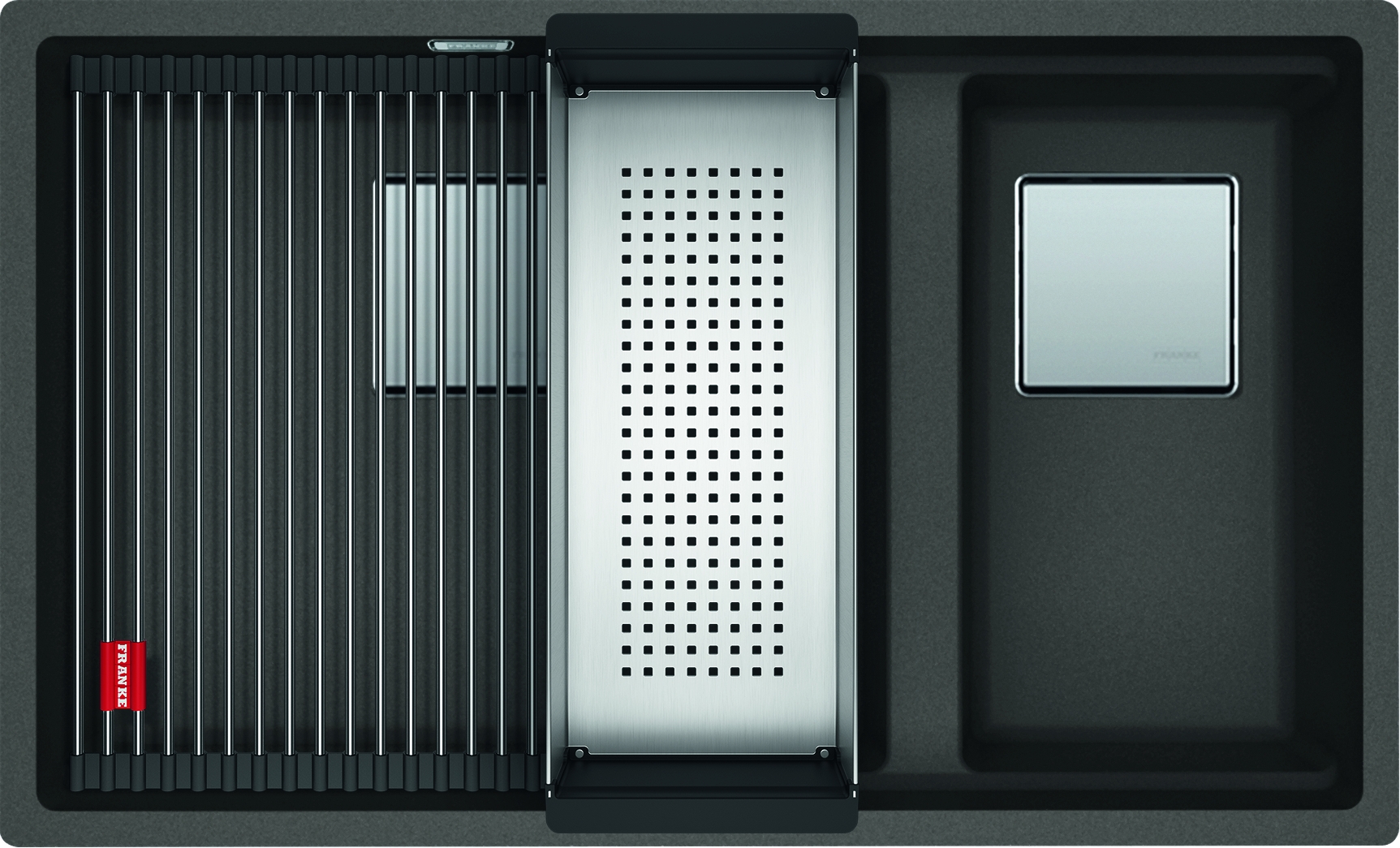 Franke Kanon granitový dřez 76x46 cm šedá/grafitová/onyx 125.0716.373