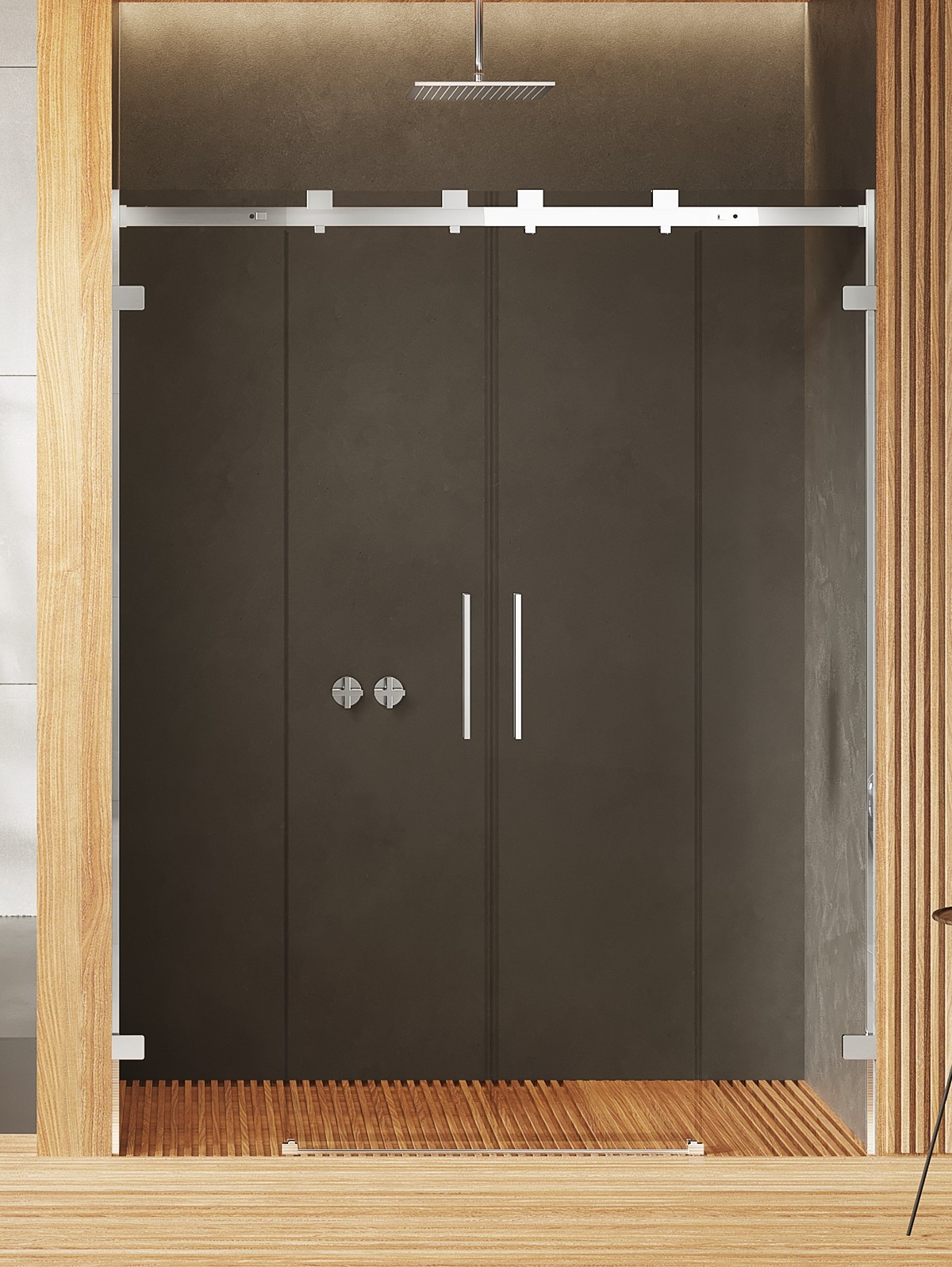 New Trendy Softi X sprchové dveře 140 cm posuvné chrom lesk/průhledné sklo EXK-5266