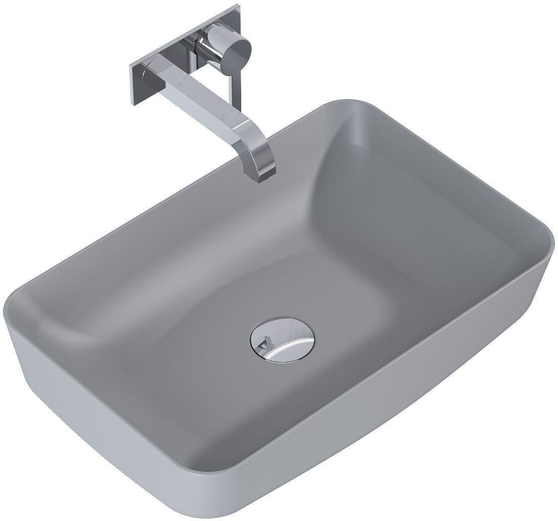 Elita Nomia umyvadlo 50x39 cm obdélníkový na pult šedá/kámen RE040500055870