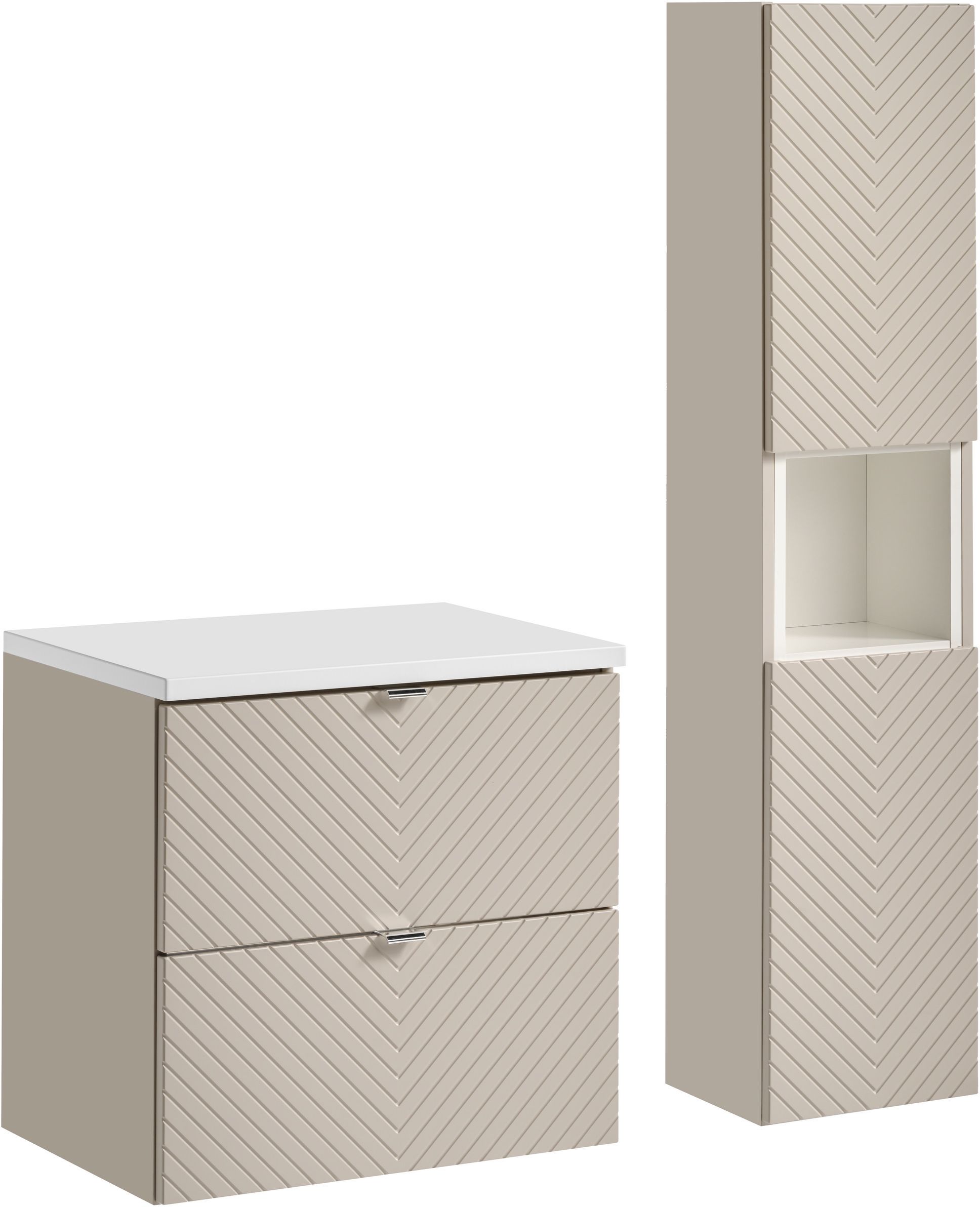 Sada skříňka Comad Viva Cashmere VIVA CASHMERE 82-60-2S, skříňka Comad Viva Cashmere VIVA CASHMERE 80-03-2D, NOVA WHITE 89-60
