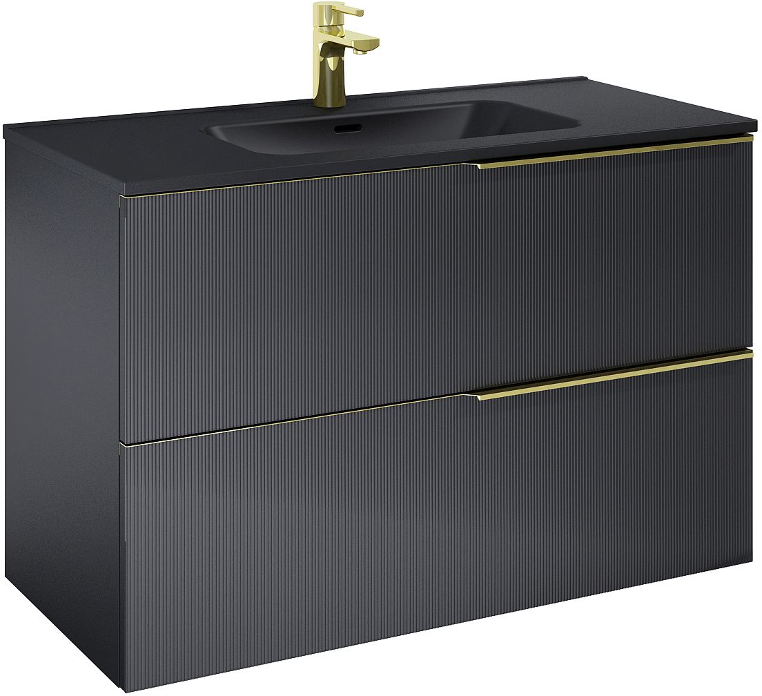 Elita Soho skříňka 100x45.3x63.5 cm pod umyvadlo závěsná černá RE011004047160