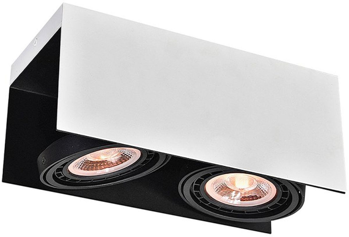 GTV Verso stropní světlo 2x40 W bílá-černá OS-VERSO2-06-DEC