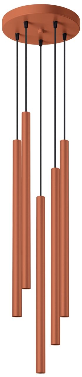 Sollux Lighting Pastelo závěsné svítidlo 5x8 W červená SL.1528