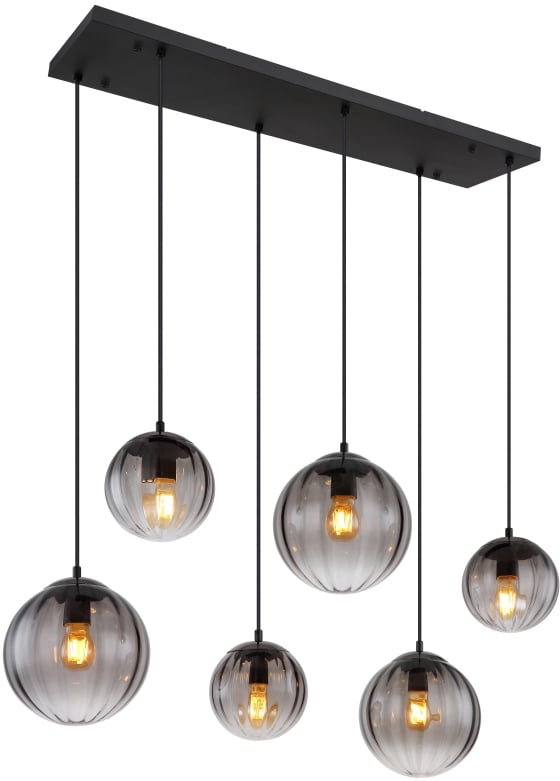 Globo Lighting Dallerta závěsné svítidlo 6x60 W černá 15216-6