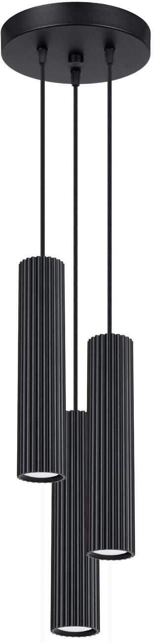 Sollux Lighting Karbon závěsné svítidlo 3x10 W černá SL.1576