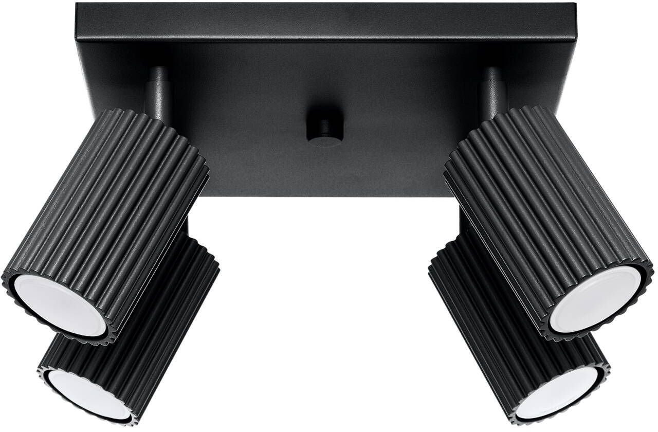 Sollux Lighting Karbon stropní světlo 4x10 W černá SL.1583