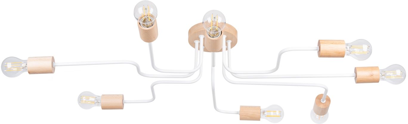 Sollux Lighting Timbo stropní světlo x15 W bílá-dřevo SL.1667