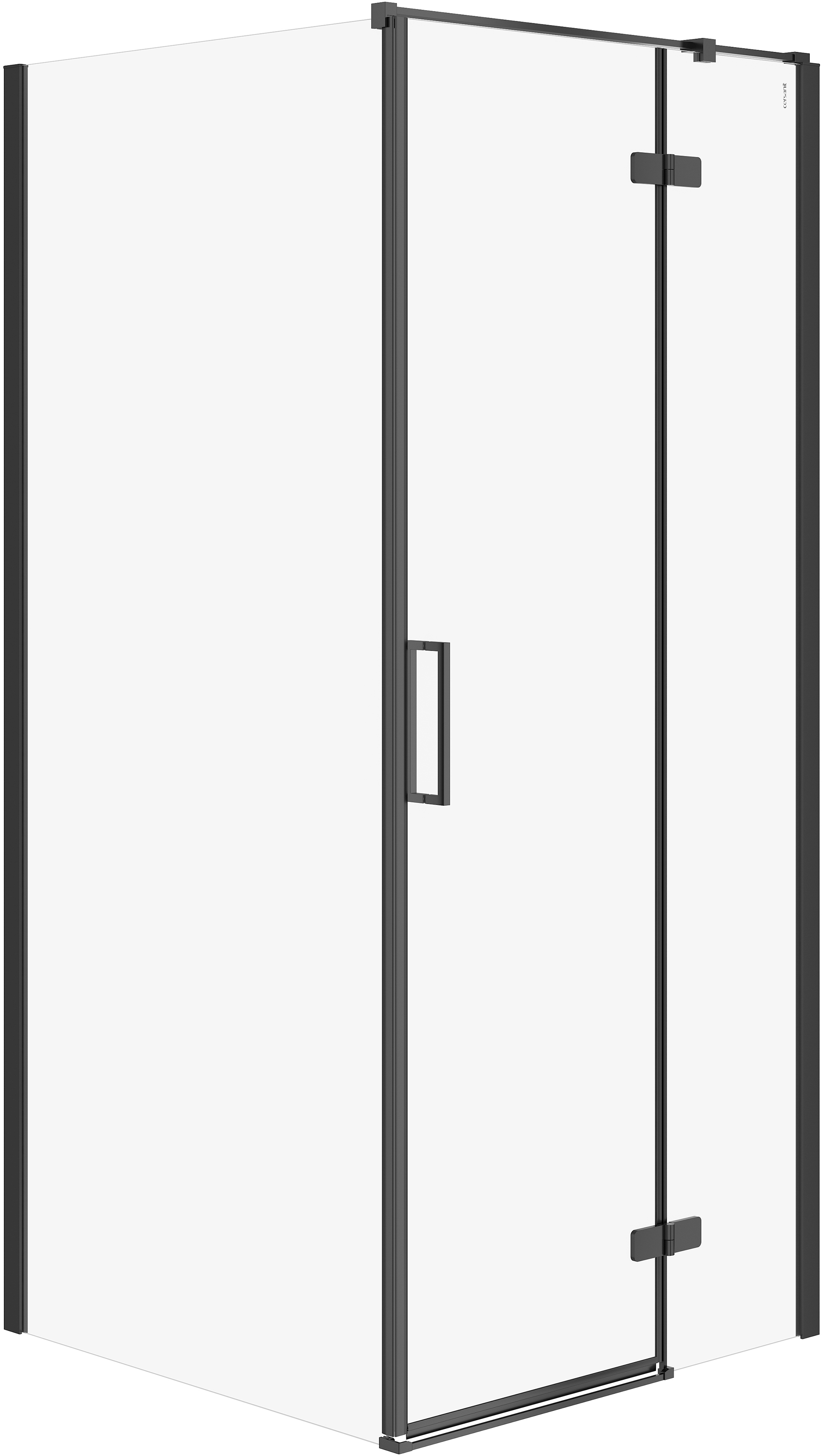 Cersanit City sprchový kout 90x90 cm čtvercový černá matný/průhledné sklo S584-103