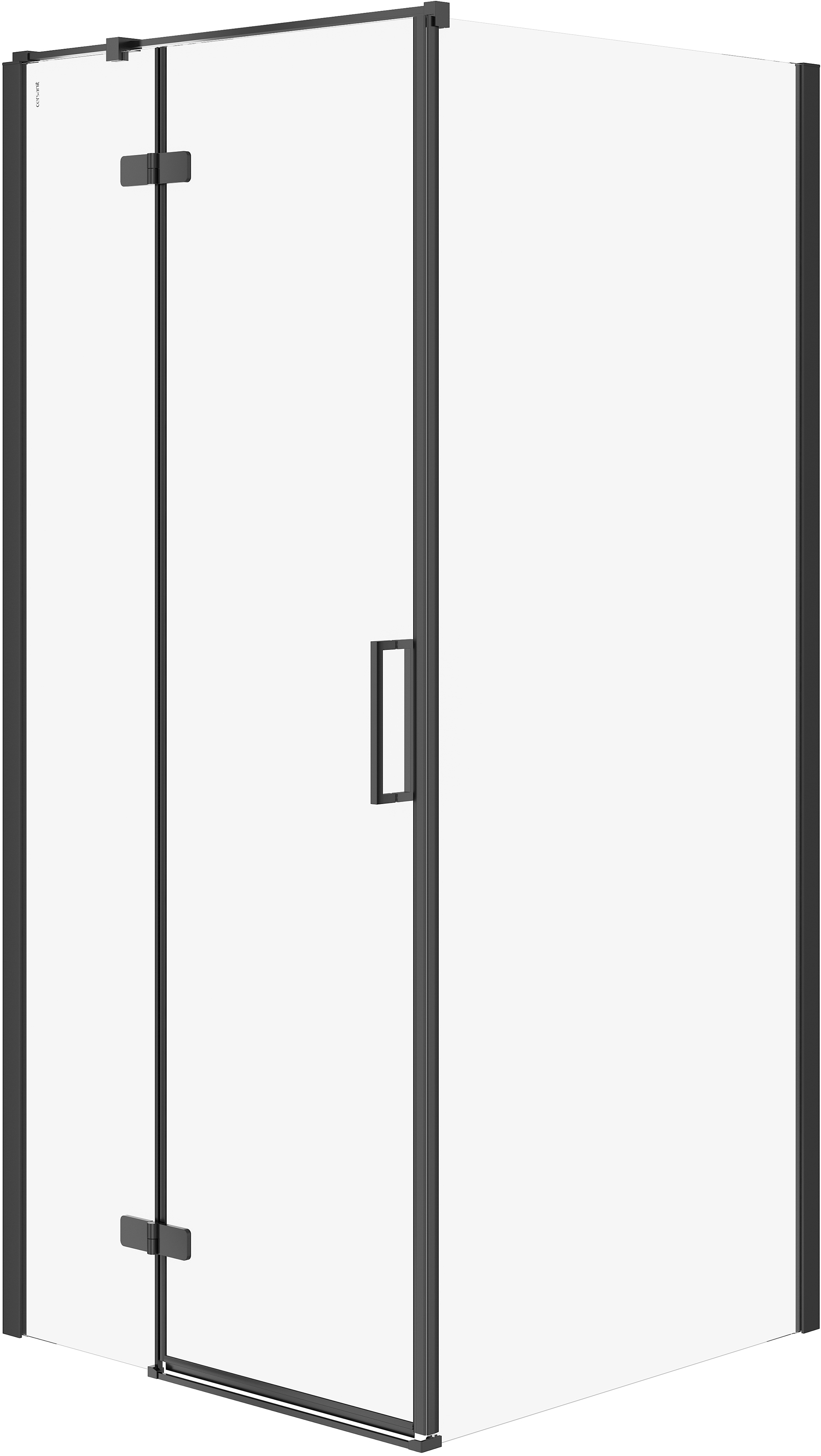 Cersanit City sprchový kout 90x90 cm čtvercový černá matný/průhledné sklo S584-102