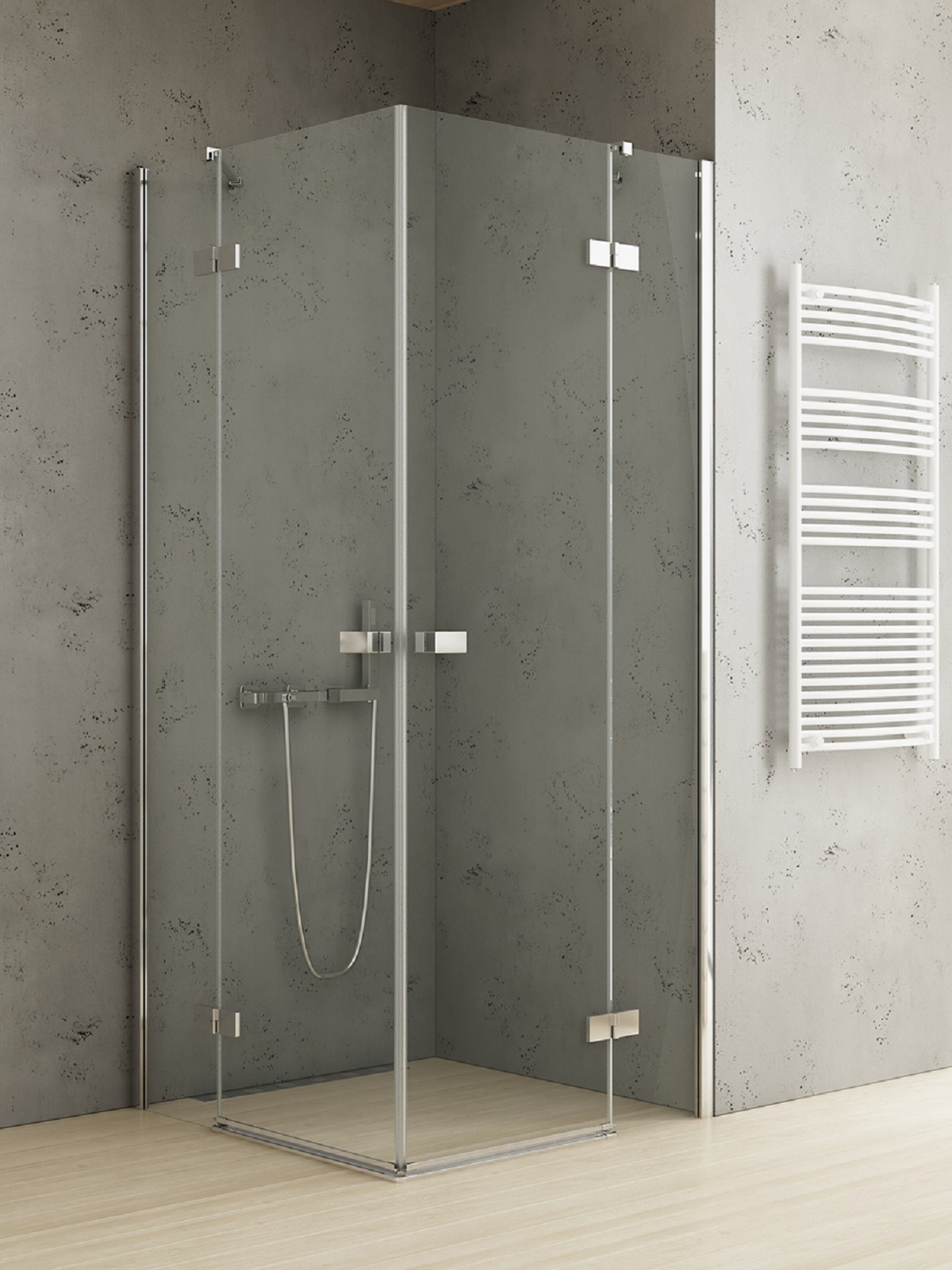 New Trendy Reflexa sprchový kout 90x80 cm obdélníkový chrom lesk/průhledné sklo EXK-5163