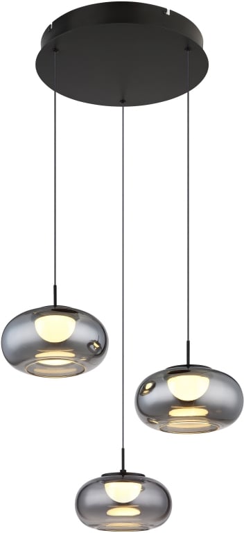 Globo Lighting Quintara závěsné svítidlo 3x18 W černá 15744-3H