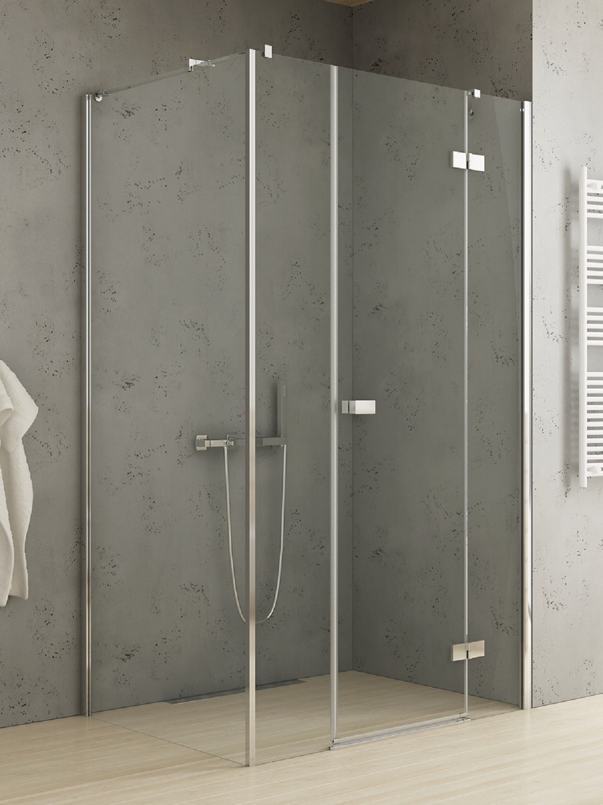 New Trendy Reflexa sprchový kout 130x80 cm obdélníkový chrom lesk/průhledné sklo EXK-5087