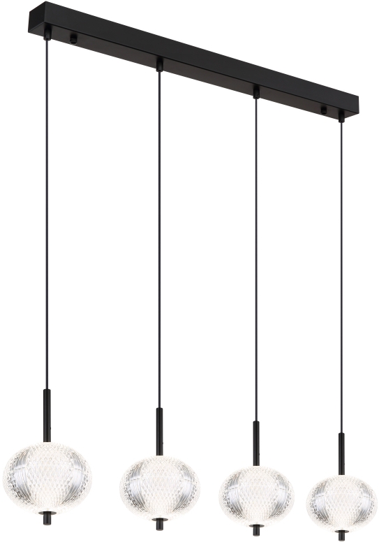 Globo Lighting Aida závěsné svítidlo 4x23 W černá 16042-4H