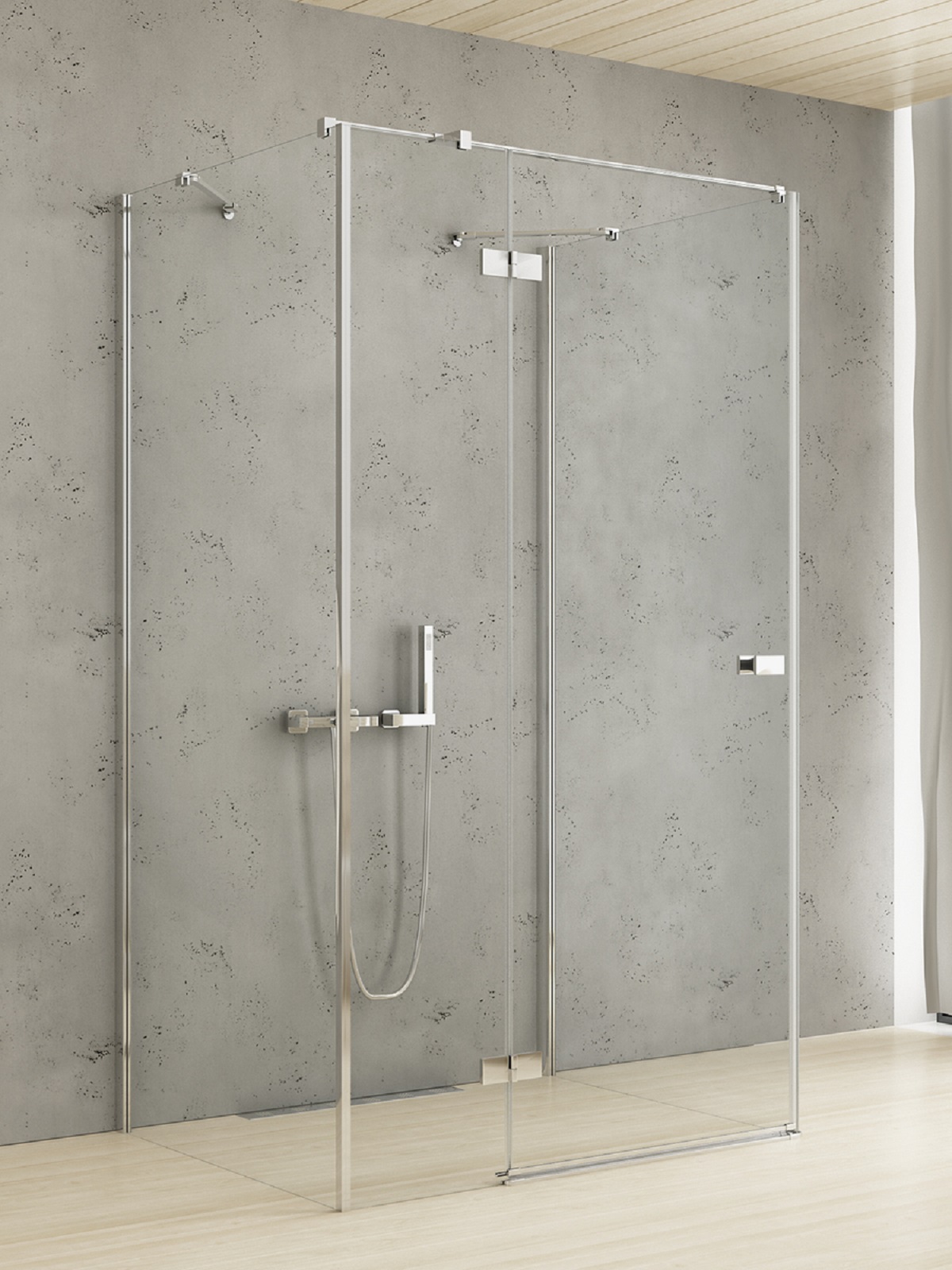New Trendy Reflexa sprchový kout 120x110 cm obdélníkový chrom lesk/průhledné sklo EXK-5243