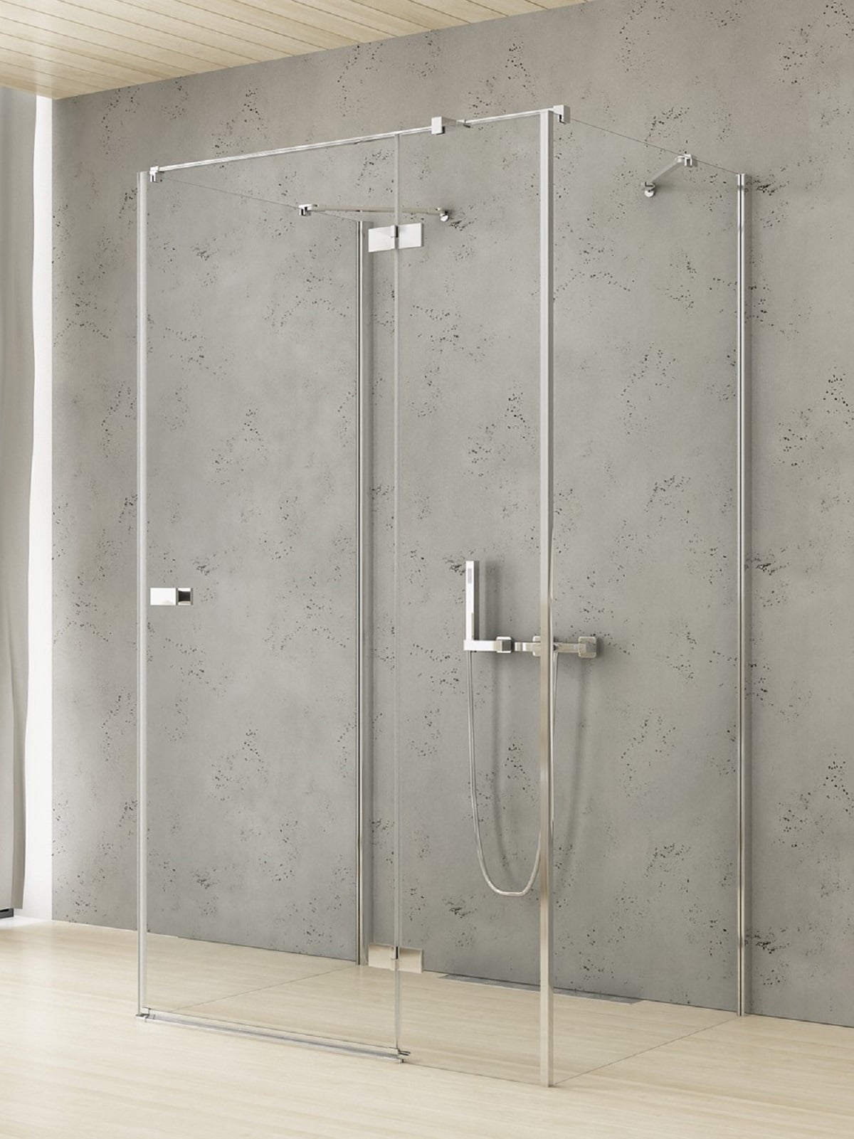 New Trendy Reflexa sprchový kout 90x70 cm obdélníkový chrom lesk/průhledné sklo EXK-5200