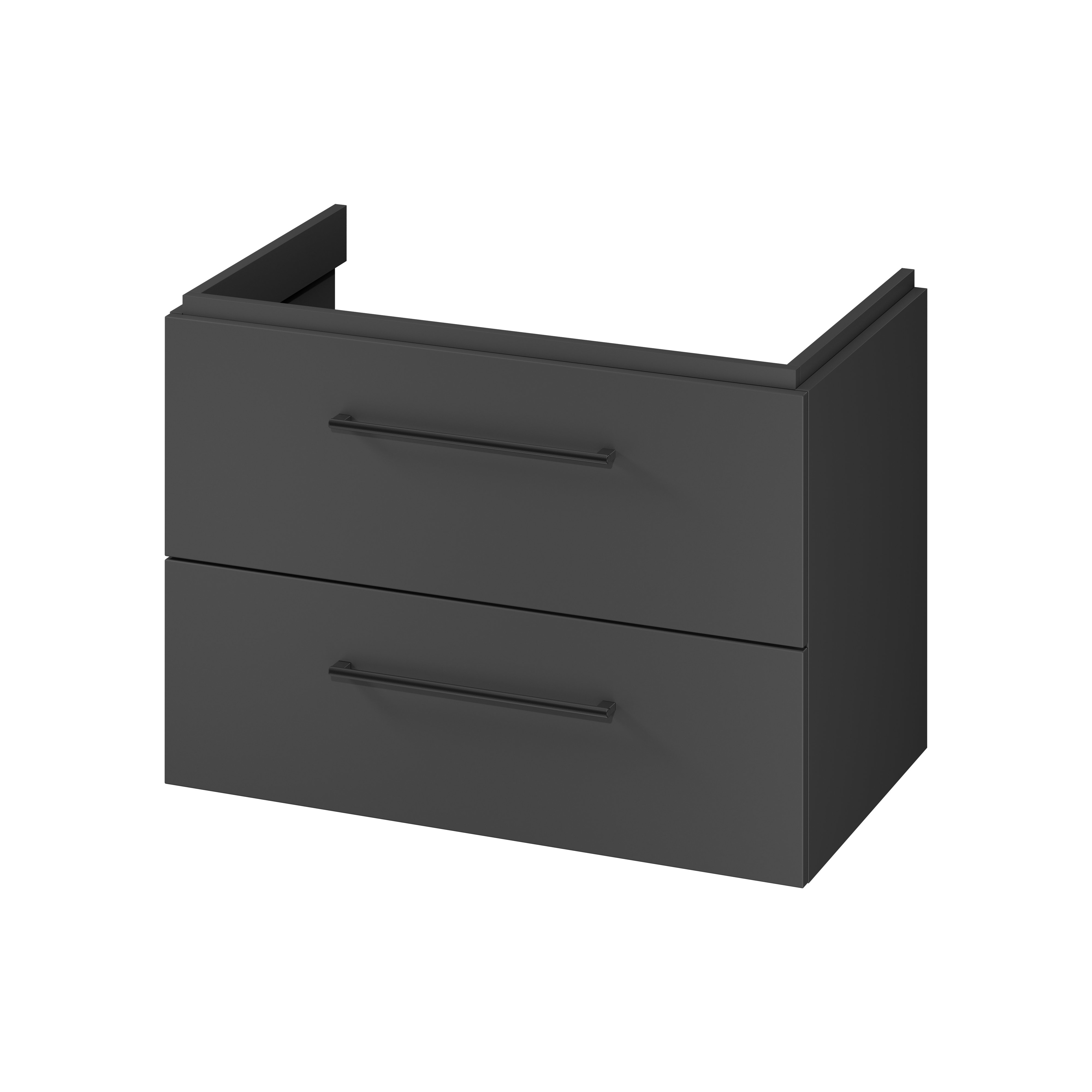 Cersanit Larga skříňka 79.4x44.4x57.2 cm pod umyvadlo závěsná antracitová S164-037