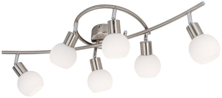 Globo Lighting Loxy závěsné svítidlo 6x5 W bílá-nikl 671606016X