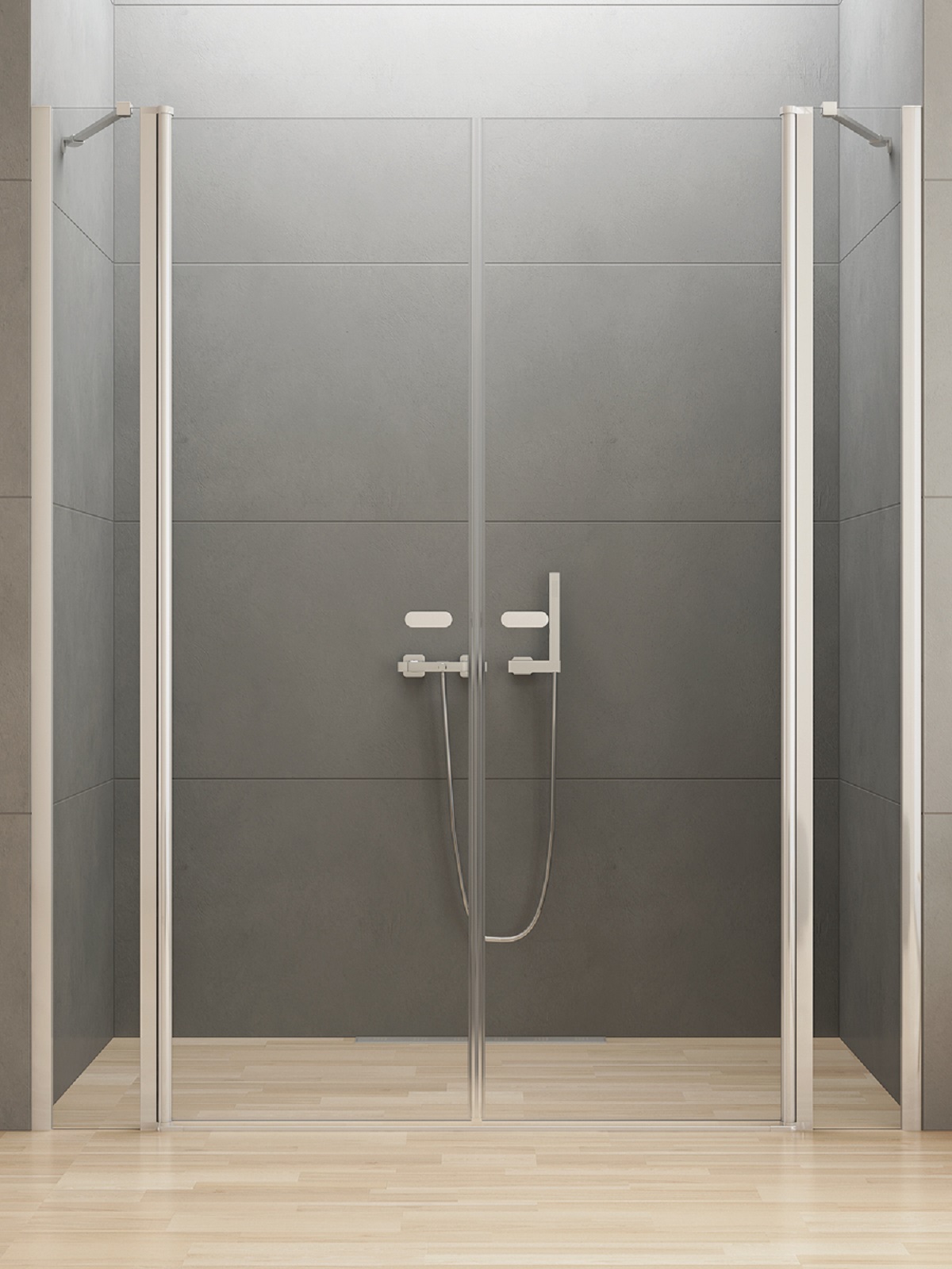New Trendy New Soleo sprchové dveře 120 cm sklopné chrom lesk/průhledné sklo D-0256A
