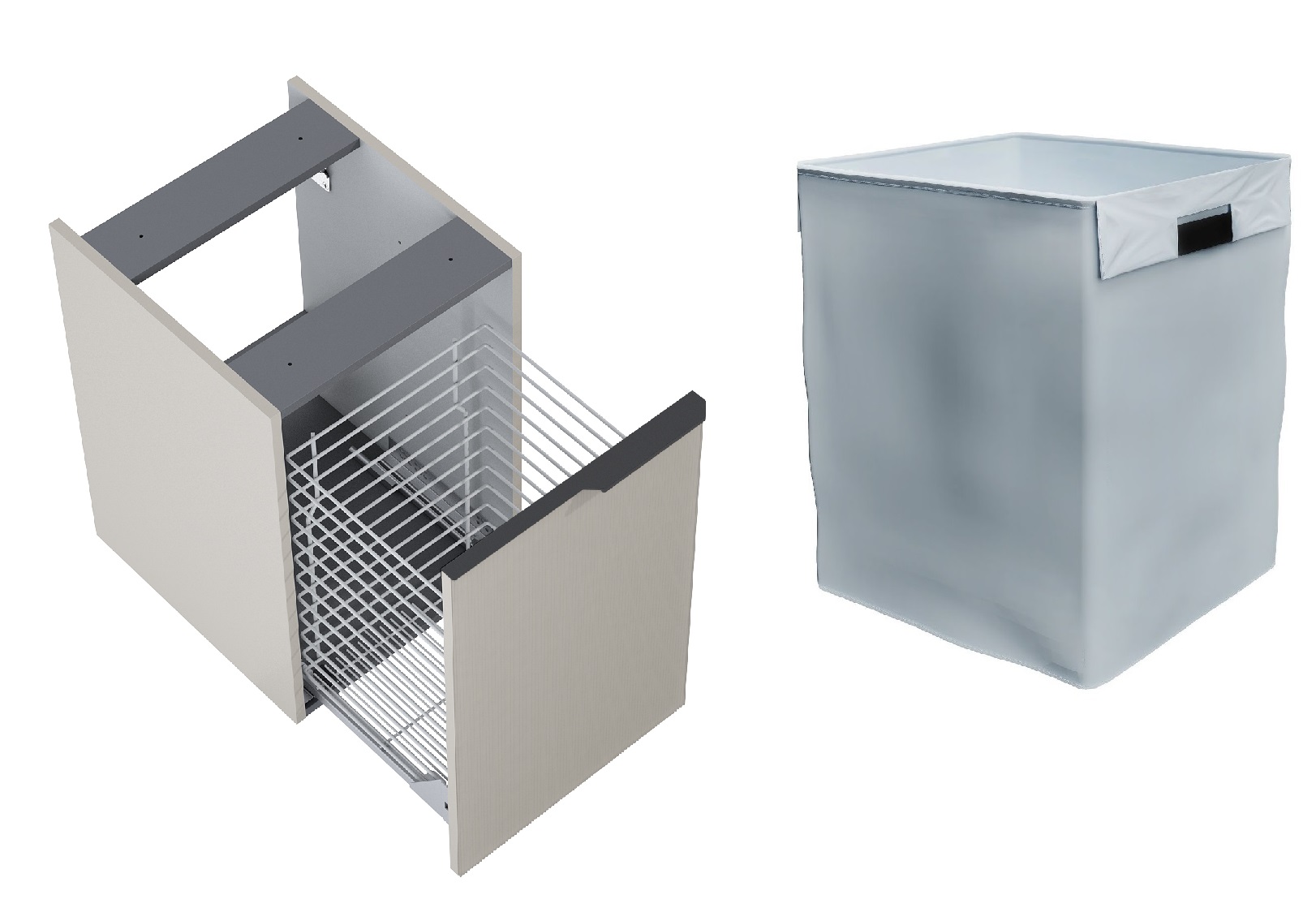 Sada skříňka Elita Soho RE080402047020, koš Elita RE199488000010