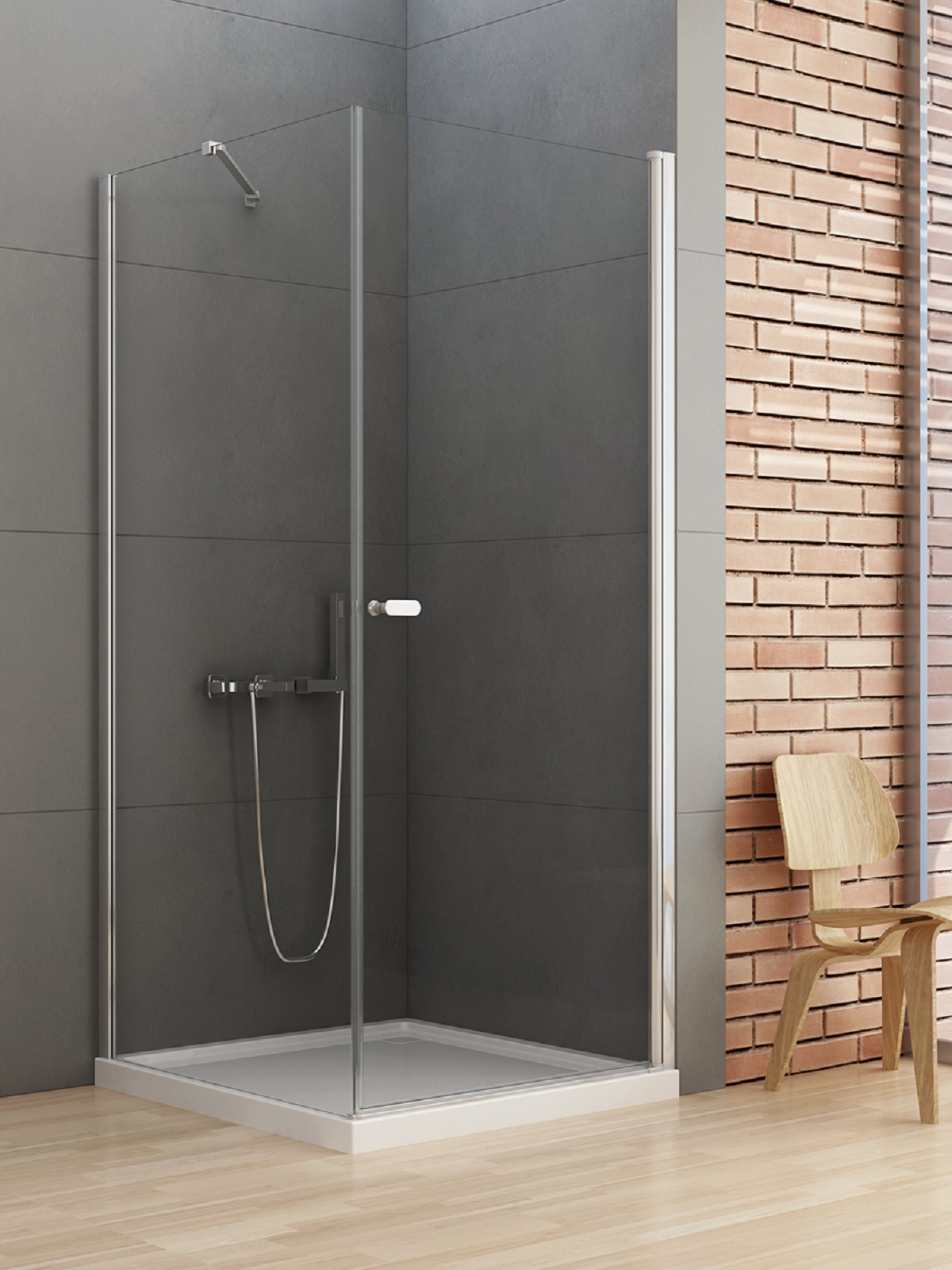 New Trendy New Soleo sprchový kout 80x70 cm obdélníkový chrom lesk/průhledné sklo D-0140A/D-0086B