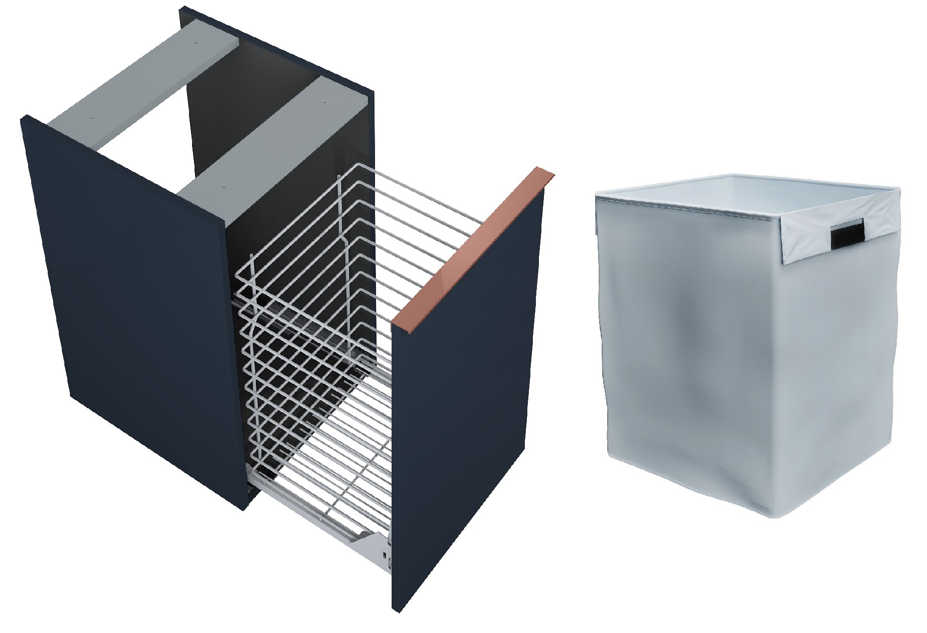 Sada skříňka Elita Look RE080402027030, koš Elita RE199488000010