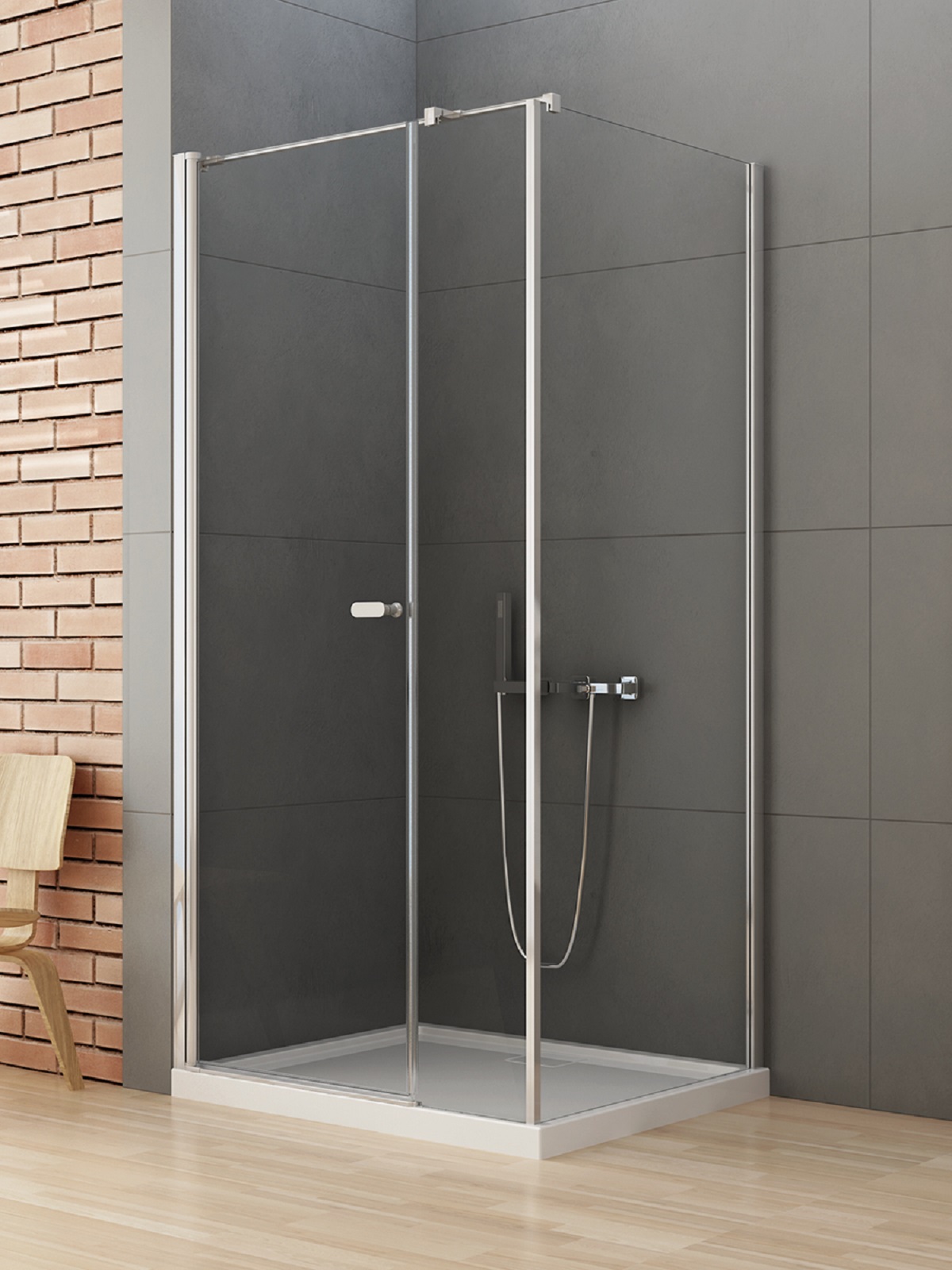 New Trendy New Soleo sprchový kout 110x110 cm čtvercový chrom lesk/průhledné sklo K-0637