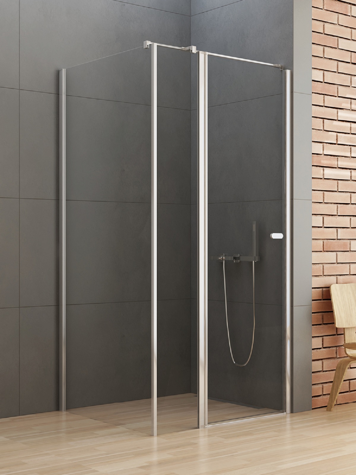 New Trendy New Soleo sprchový kout 120x80 cm obdélníkový chrom lesk/průhledné sklo K-0734