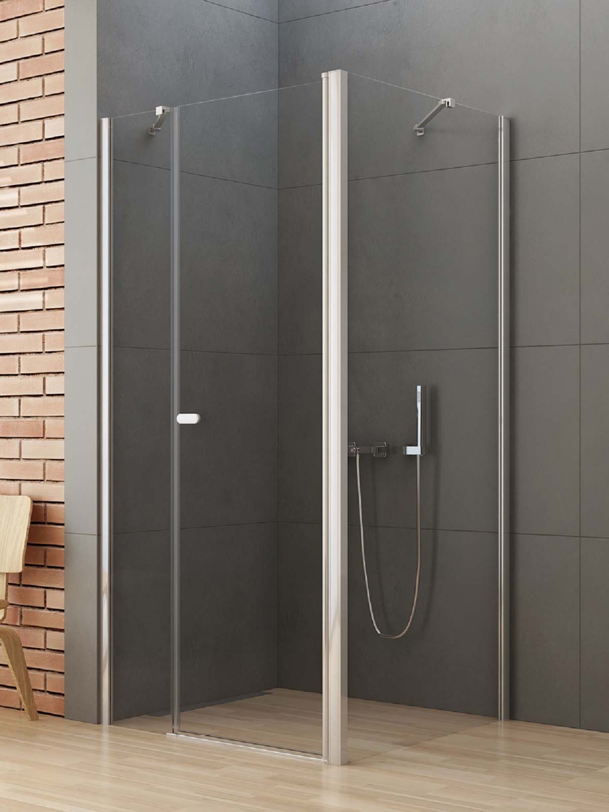 New Trendy New Soleo sprchový kout 120x110 cm obdélníkový chrom lesk/průhledné sklo K-0713