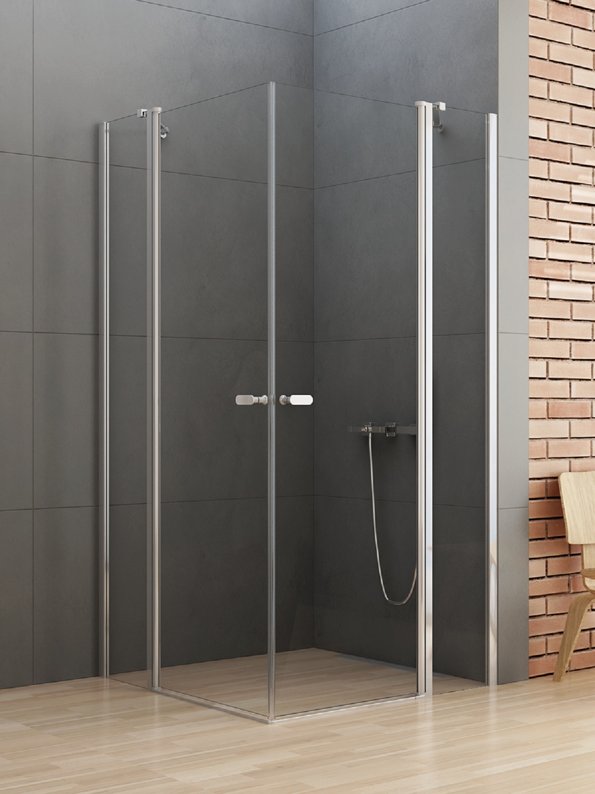 New Trendy New Soleo sprchový kout 90x80 cm obdélníkový chrom lesk/průhledné sklo D-0140A/D-0141A