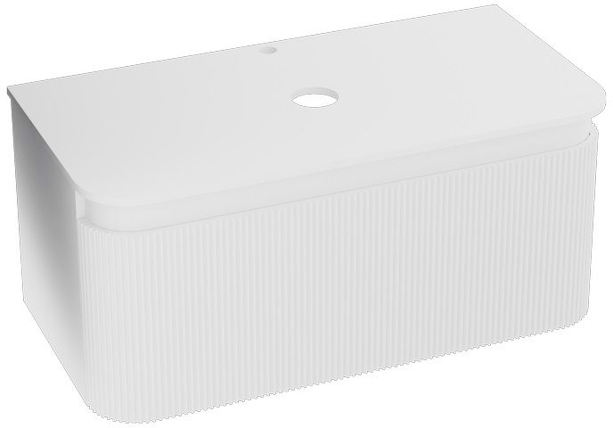 LaVita Vermont skříňka s deskou 100x52x42 cm pod umyvadlo závěsná bílá 5900378339823