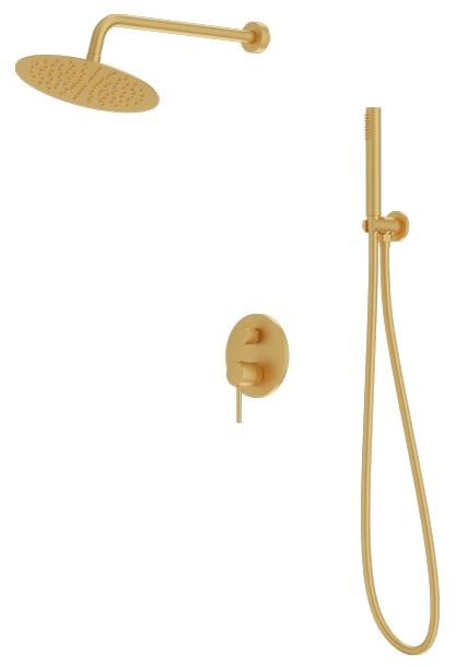 LaVita Orion sprchová sada pod omítku s dešťovou sprchou zlatá 5900378341598