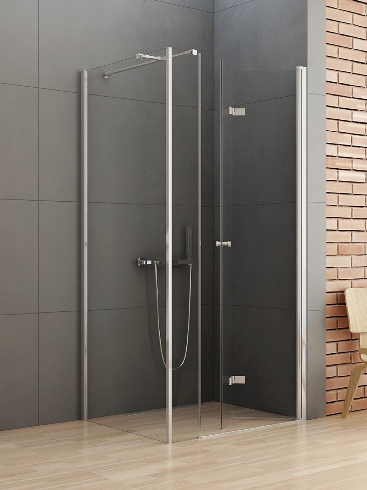 New Trendy New Soleo sprchový kout 100x80 cm obdélníkový chrom lesk/průhledné sklo K-0377