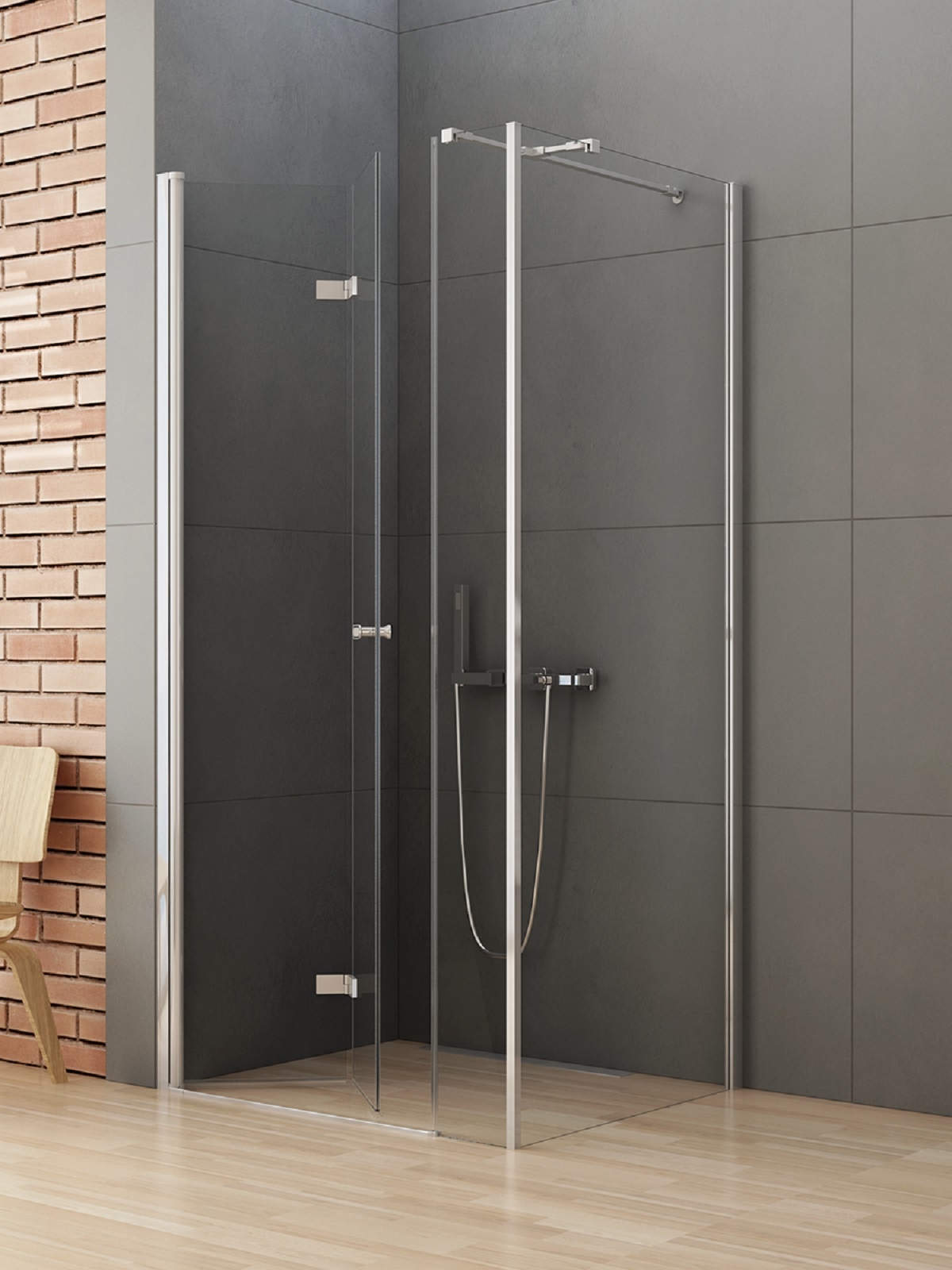 New Trendy New Soleo sprchový kout 100x90 cm obdélníkový chrom lesk/průhledné sklo K-0378