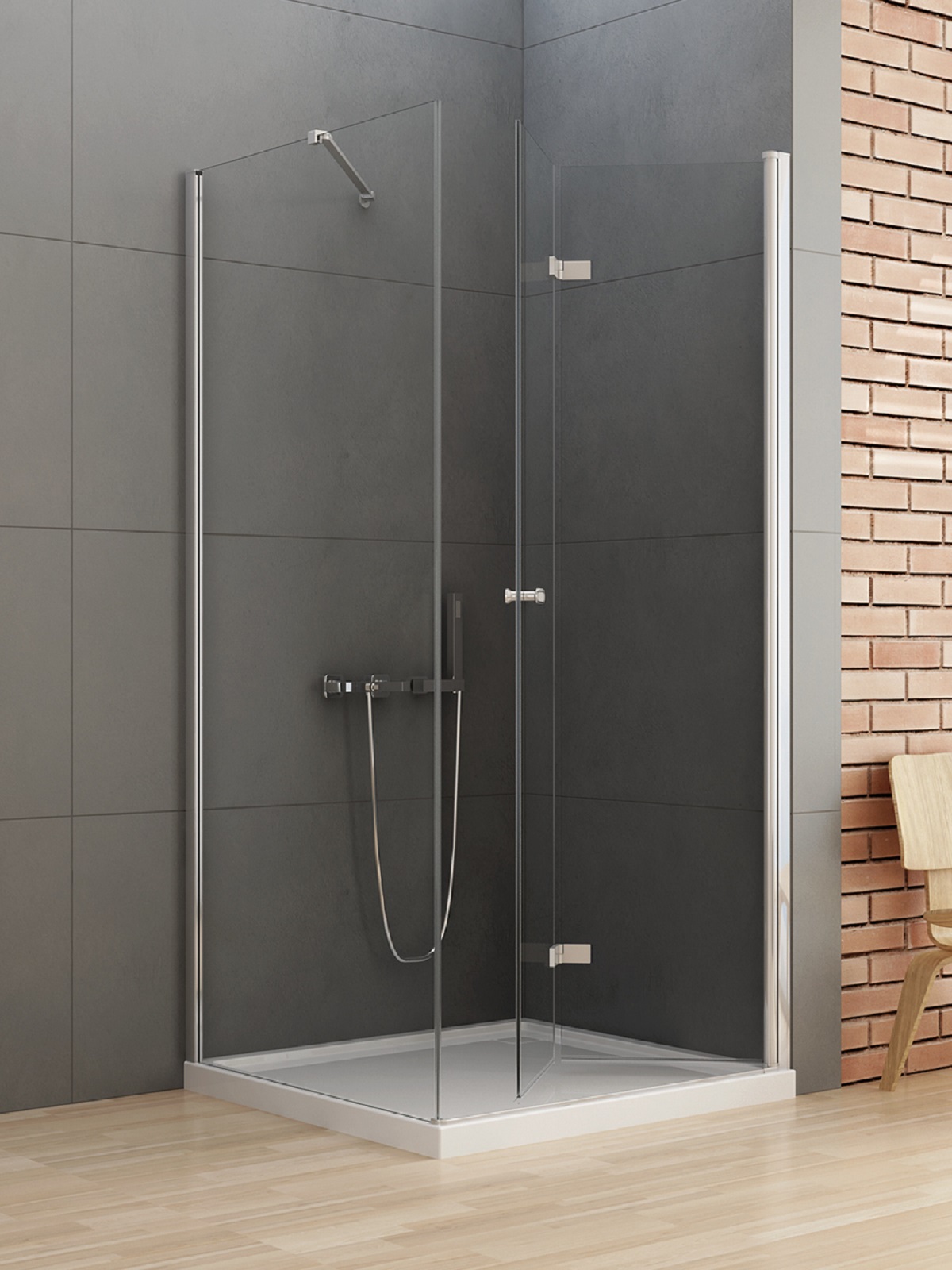 New Trendy New Soleo sprchový kout 120x80 cm obdélníkový chrom lesk/průhledné sklo D-0152A/D-0151B