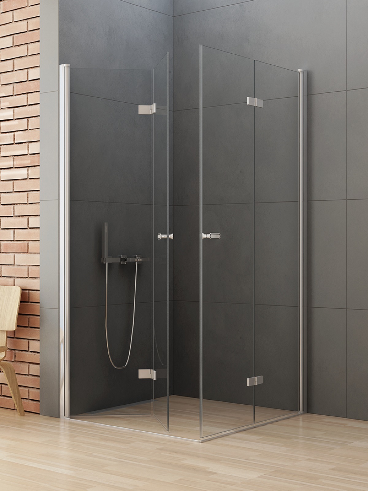 New Trendy New Soleo sprchový kout 70x70 cm čtvercový chrom lesk/průhledné sklo D-0147A/D-0151A