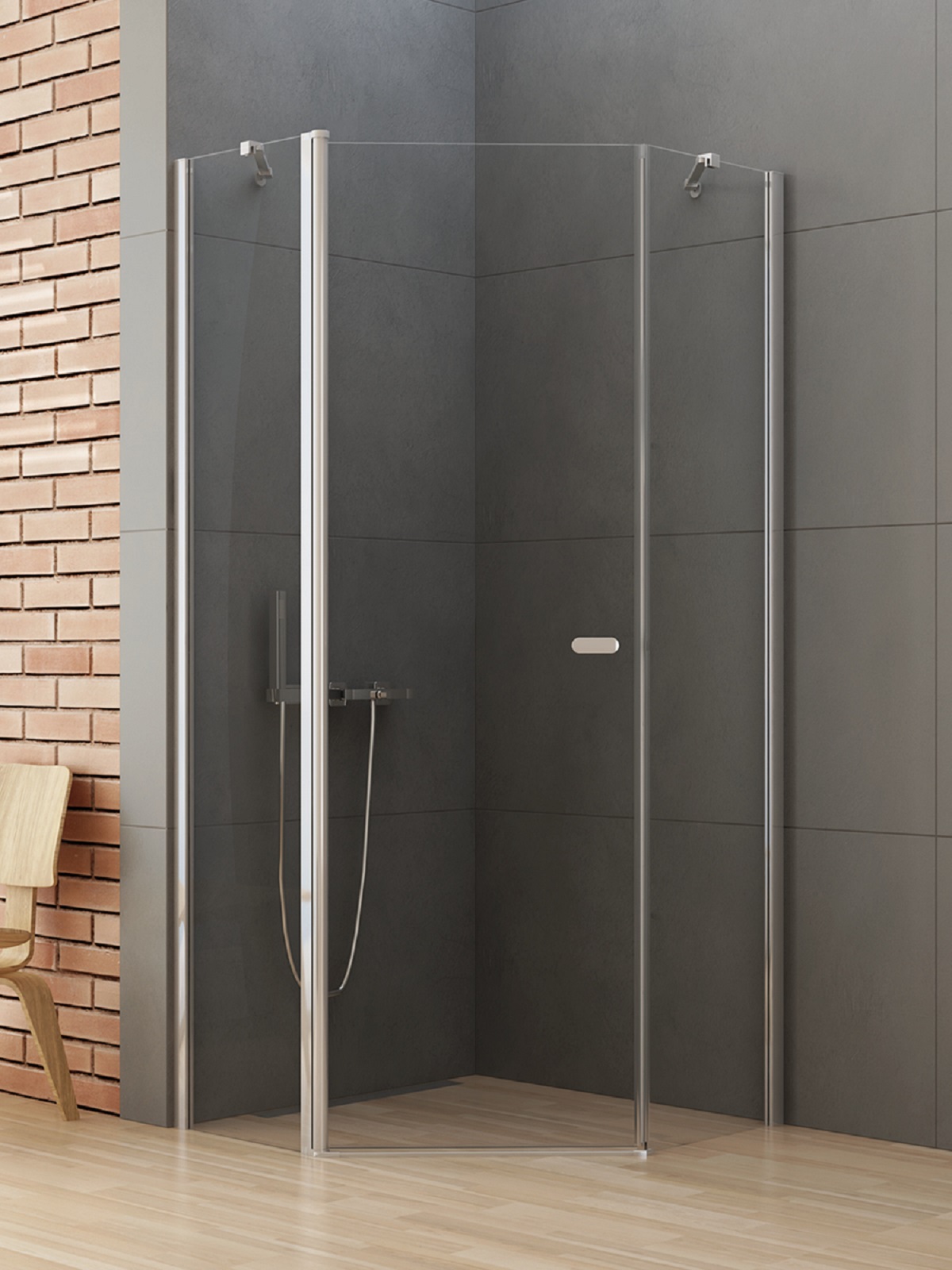 New Trendy New Soleo sprchový kout 80x80 cm chrom lesk/průhledné sklo K-0606