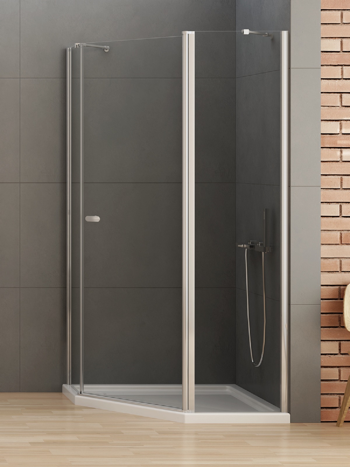 New Trendy New Soleo sprchový kout 100x80 cm chrom lesk/průhledné sklo K-0739