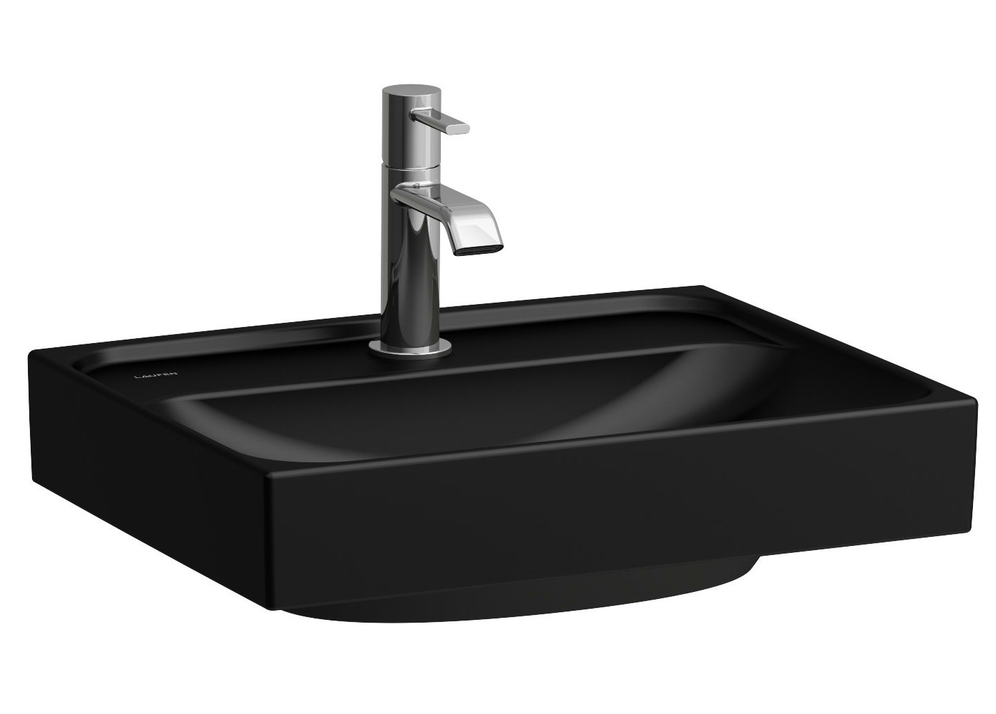 Laufen Meda umyvadlo 45x35 cm obdélníkový klasický černá matný H8161117161091