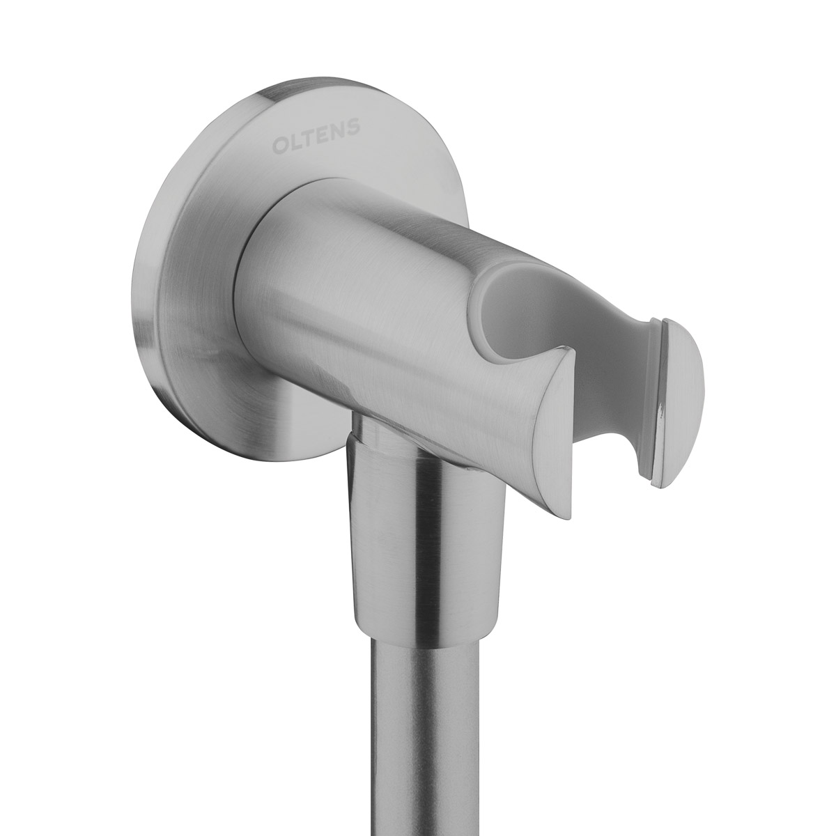 Oltens Hvita úhlový konektor s držákem nikl 39304910