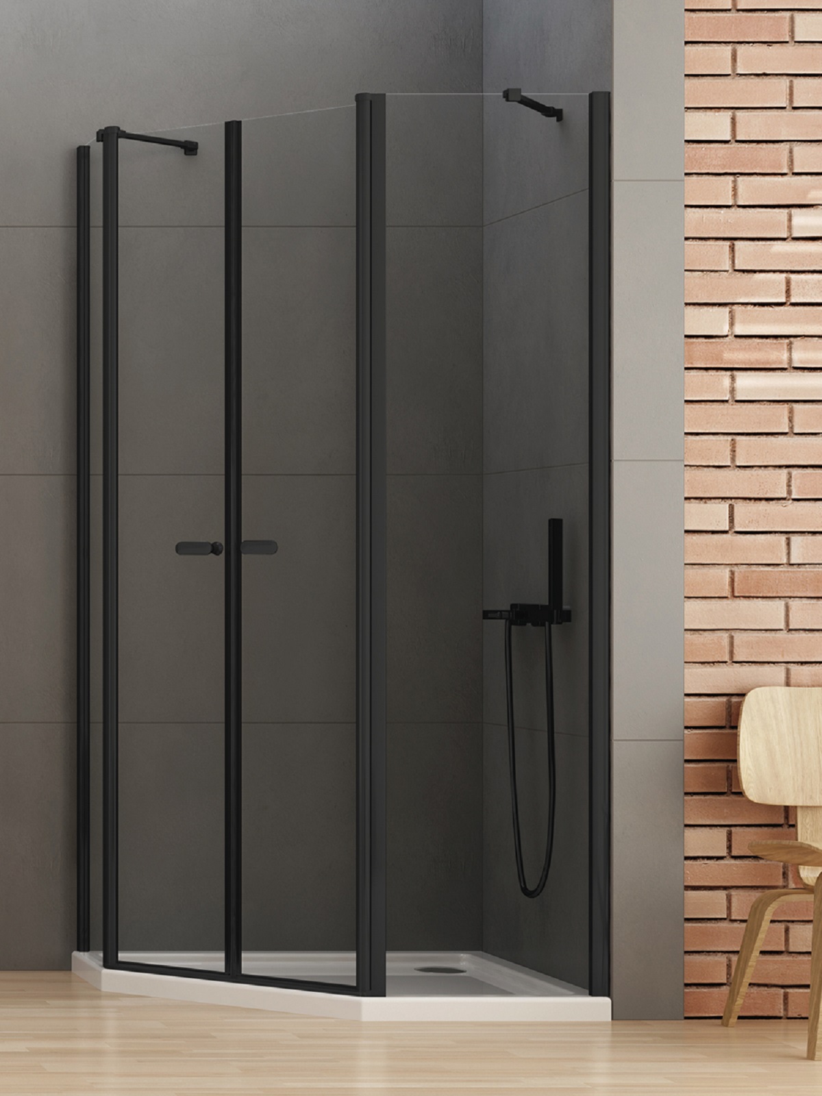 New Trendy New Soleo Black sprchový kout 100x80 cm černá matný/průhledné sklo K-0618