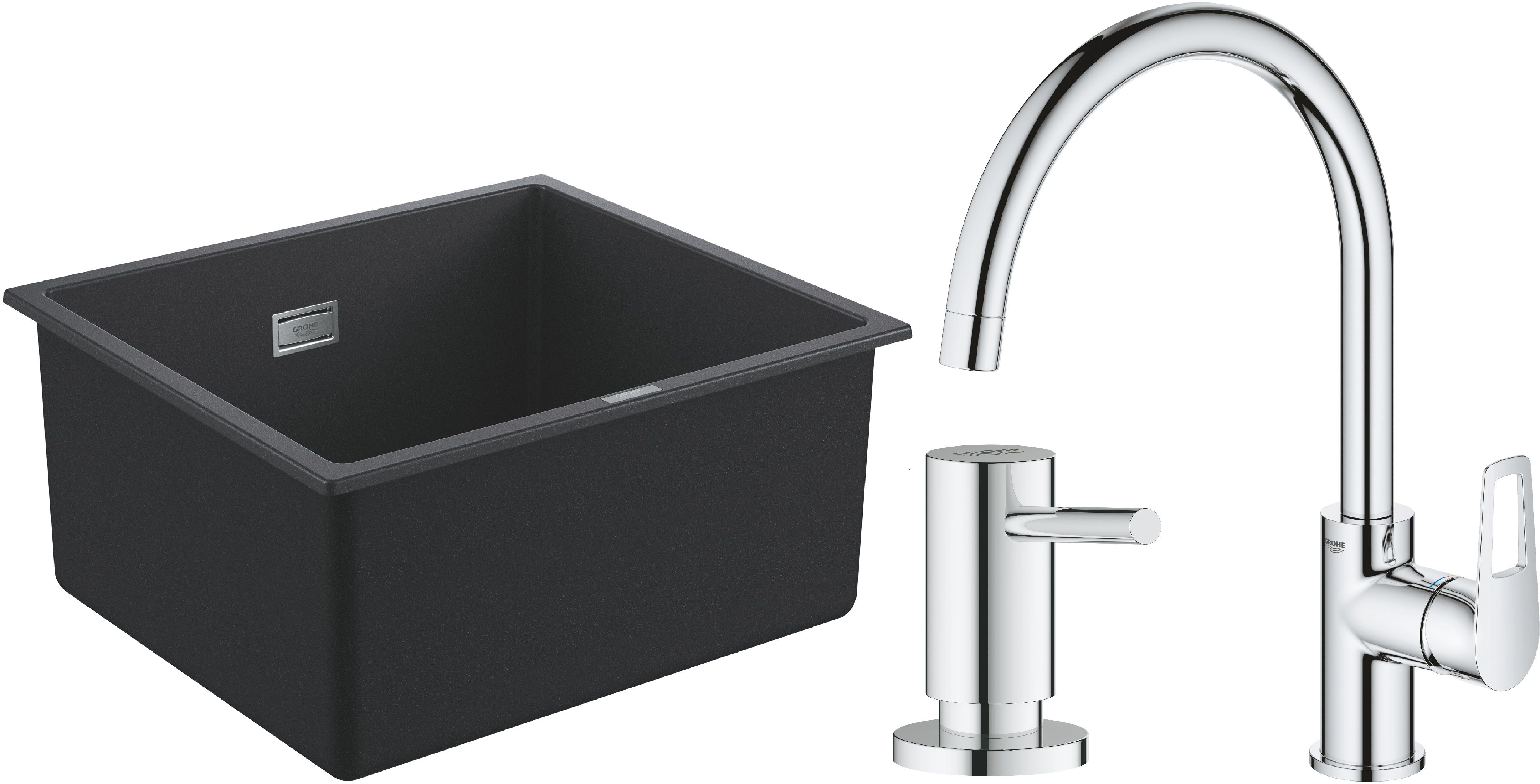 Sada granitový dřez Grohe K700 31653AP0, kuchyňská baterie Grohe Bauloop 31368001, 40535000