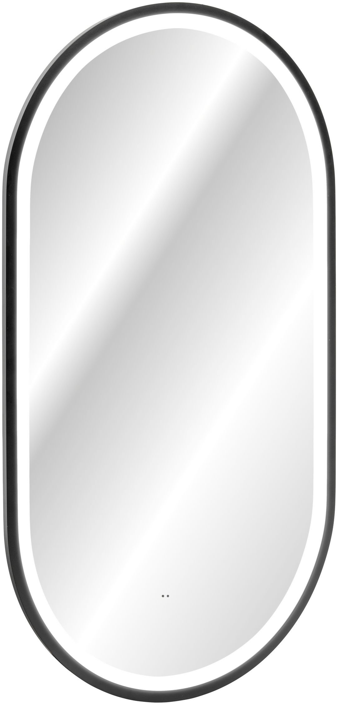 Comad Apollo 2 zrcadlo 50x90 cm oválný s osvětlením černá LUSTRO LED CZARNE APOLLO 2 900X500